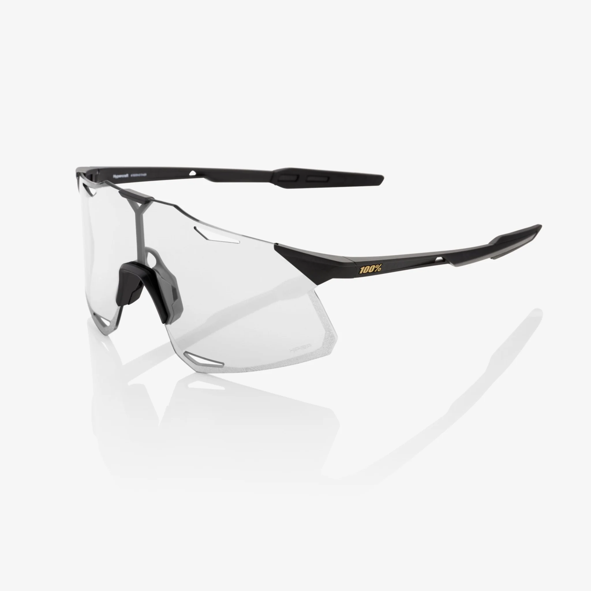100% Hypercraft Sunglasses Matte Black with Soft Gold Mirror Lens - Image 4