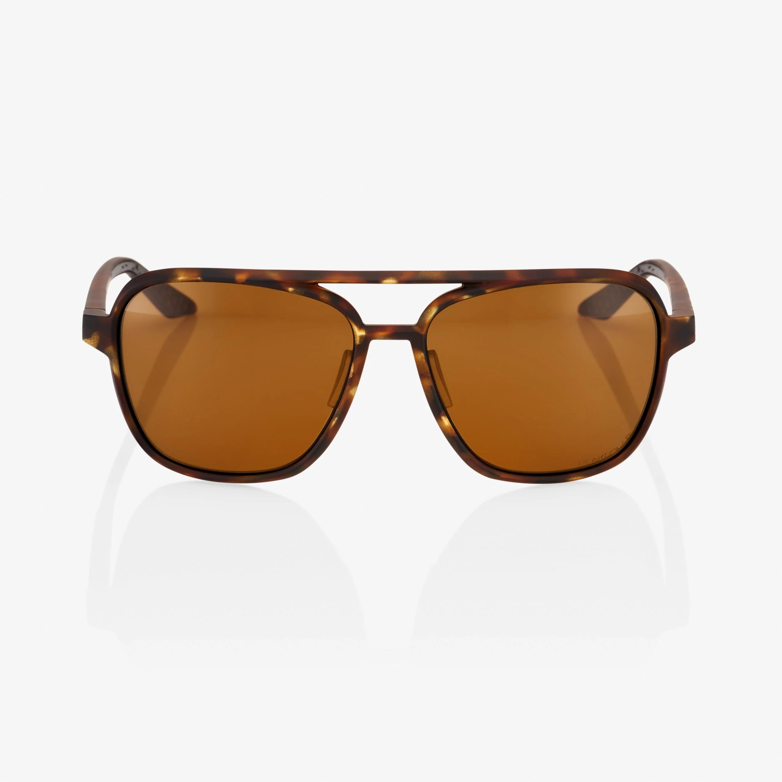 100% KASIA Sunglasses Soft Tact Havana with Bronze Peakpolar Lens - Image 2