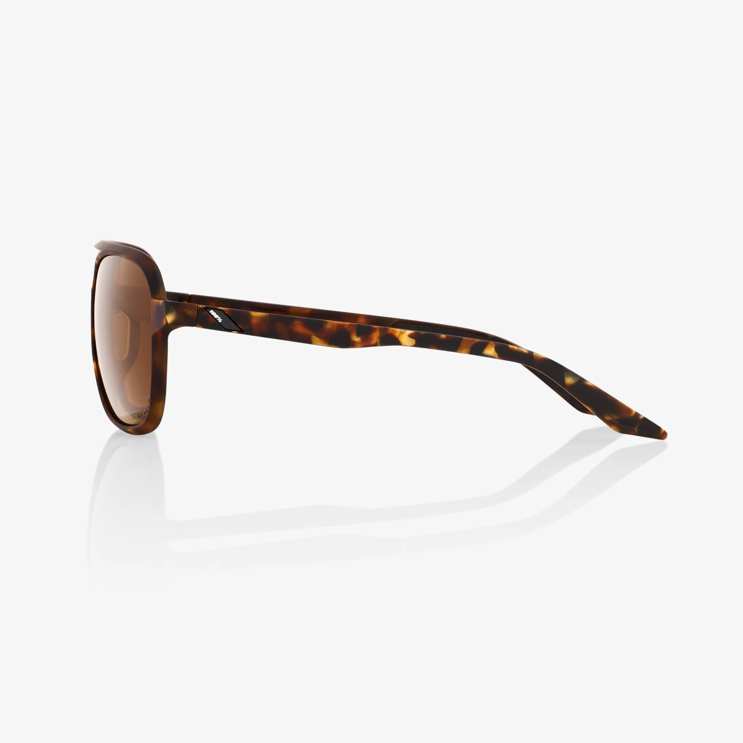 100% KASIA Sunglasses Soft Tact Havana with Bronze Peakpolar Lens - Image 3