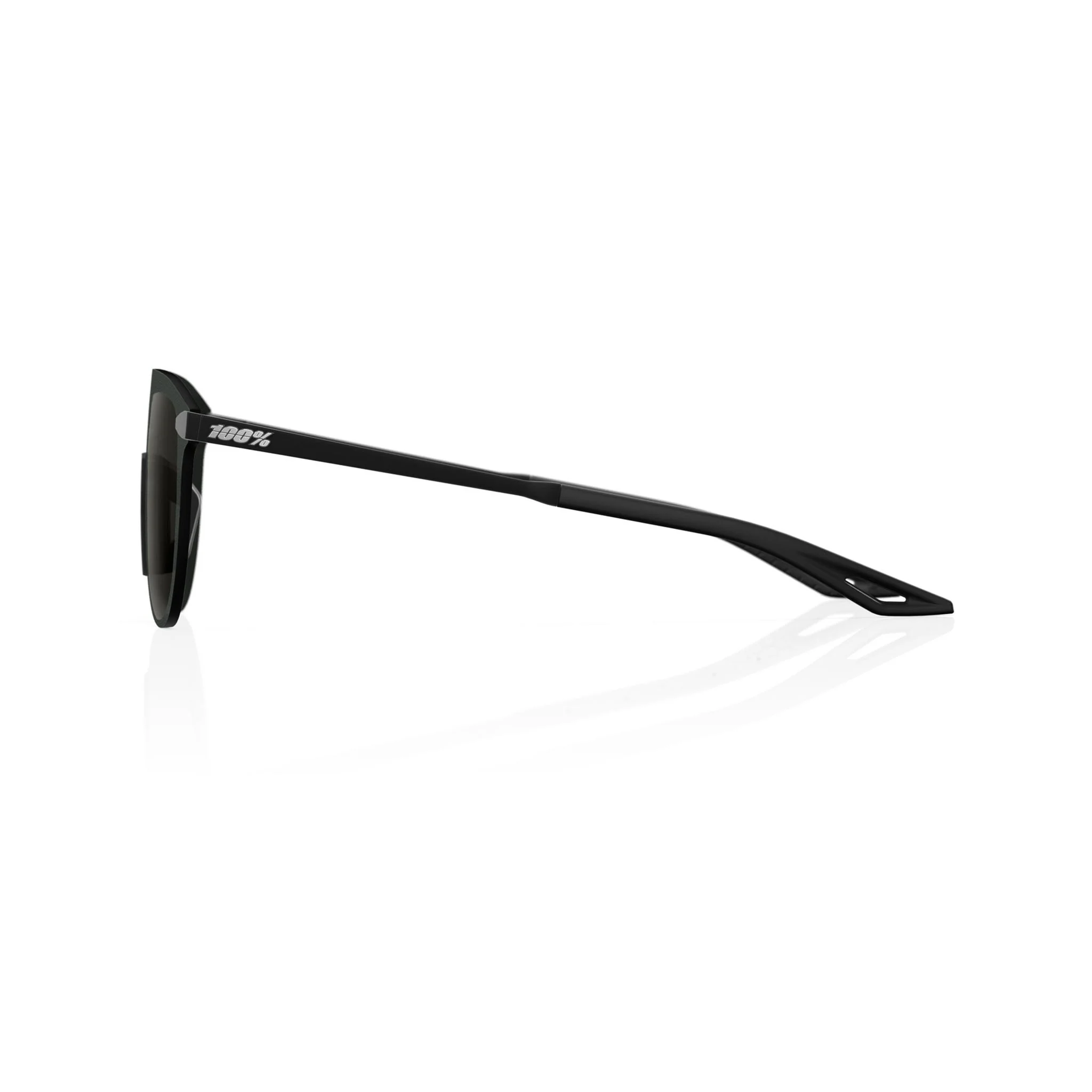 100% LEGERE COIL Soft Tact Sunglasses Black with Smoke Lens - Image 3