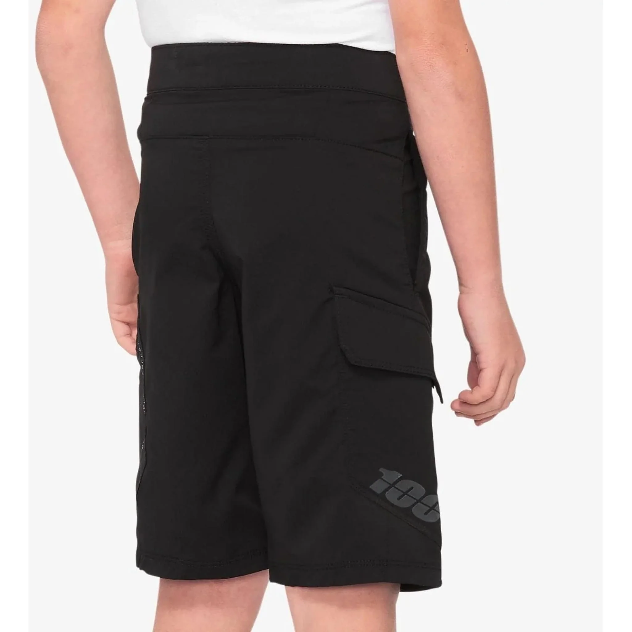100% RIDECAMP Youth Shorts Black - Image 2