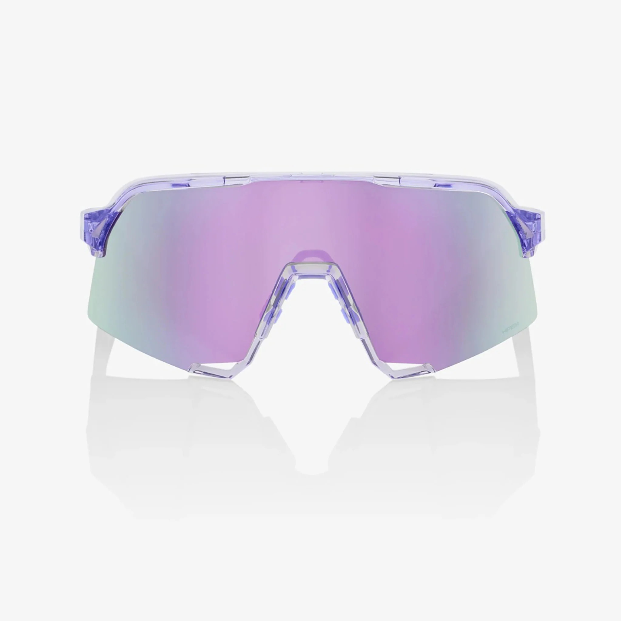 100% S3 Sunglasses Translucent Lavender with HiPER Lavender Mirror Lens - Image 2