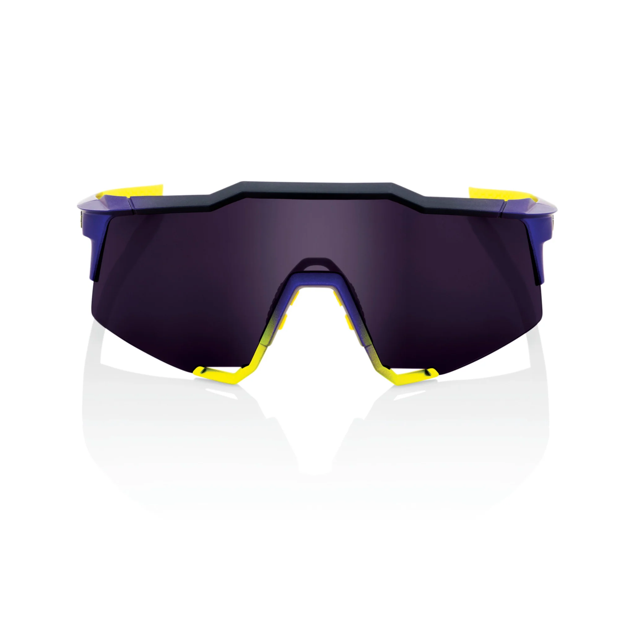 100% Speedcraft Sunglasses Matte Metallic Digital Brights with Dark Purple Lens - Image 3