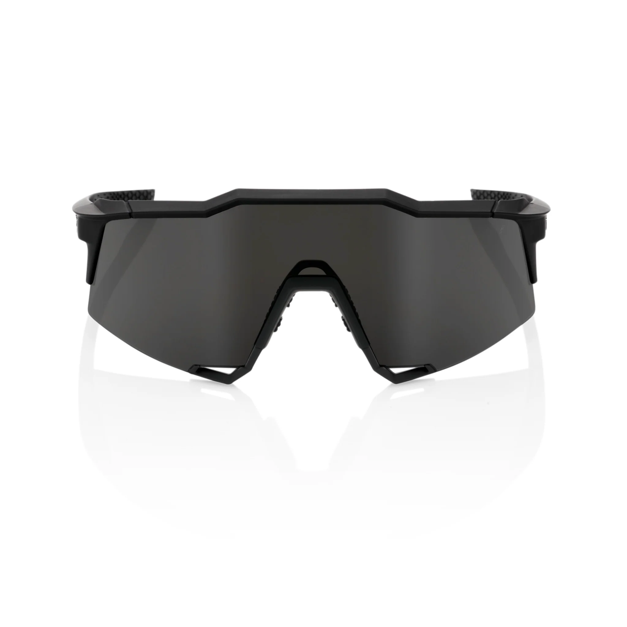 100% Speedcraft Sunglasses Soft Tact Black with Smoke Lens - Image 2