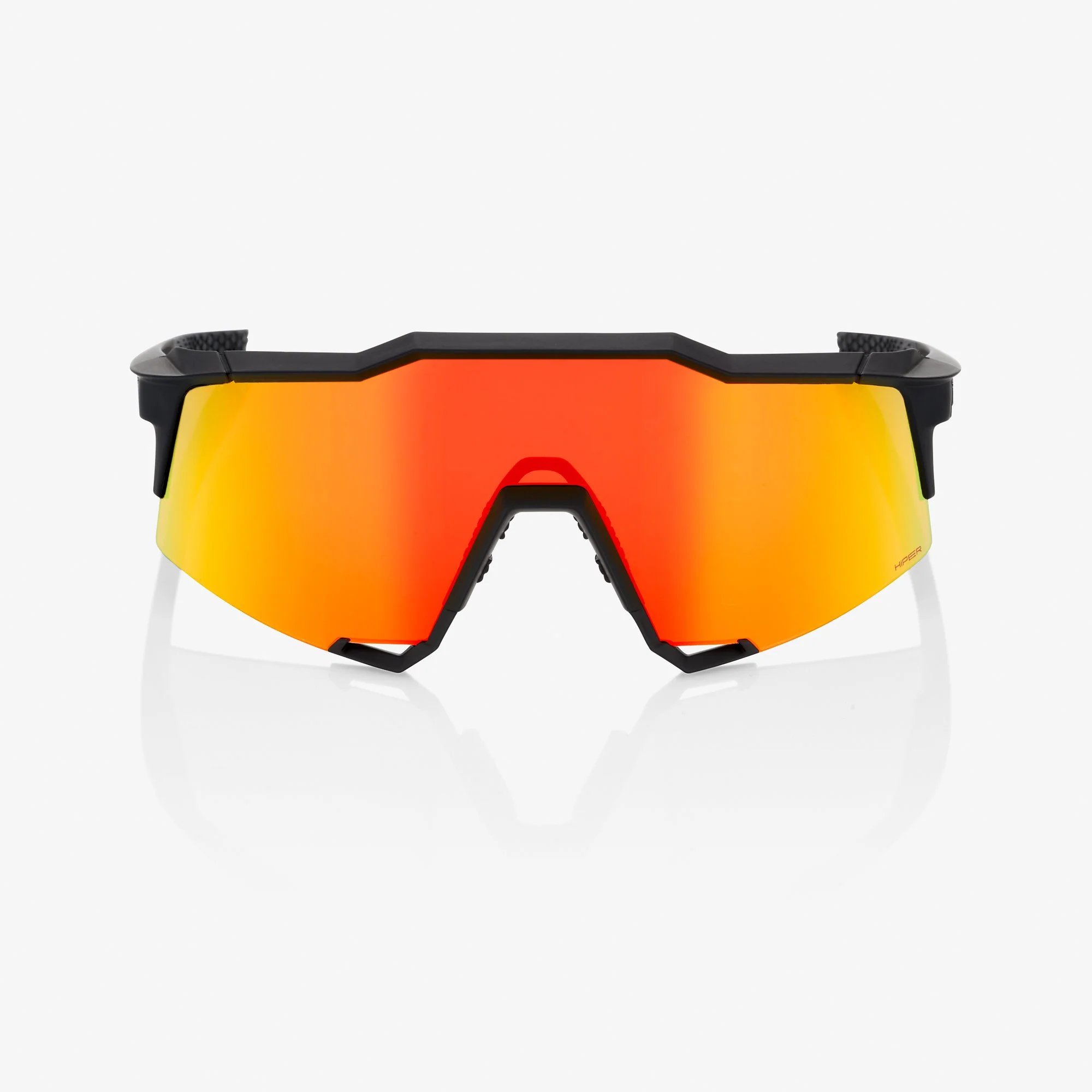 100% Speedcraft Sunglasses Black with HiPER Red Multilayer Mirror Lens - Image 2