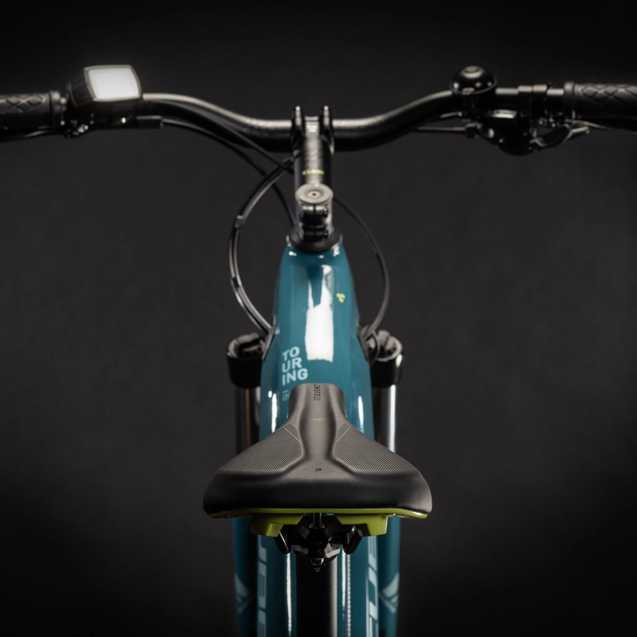 Cube Touring Hybrid One Trapeze Electric Bike 500wh Battery Blue 'n' Green - Image 10