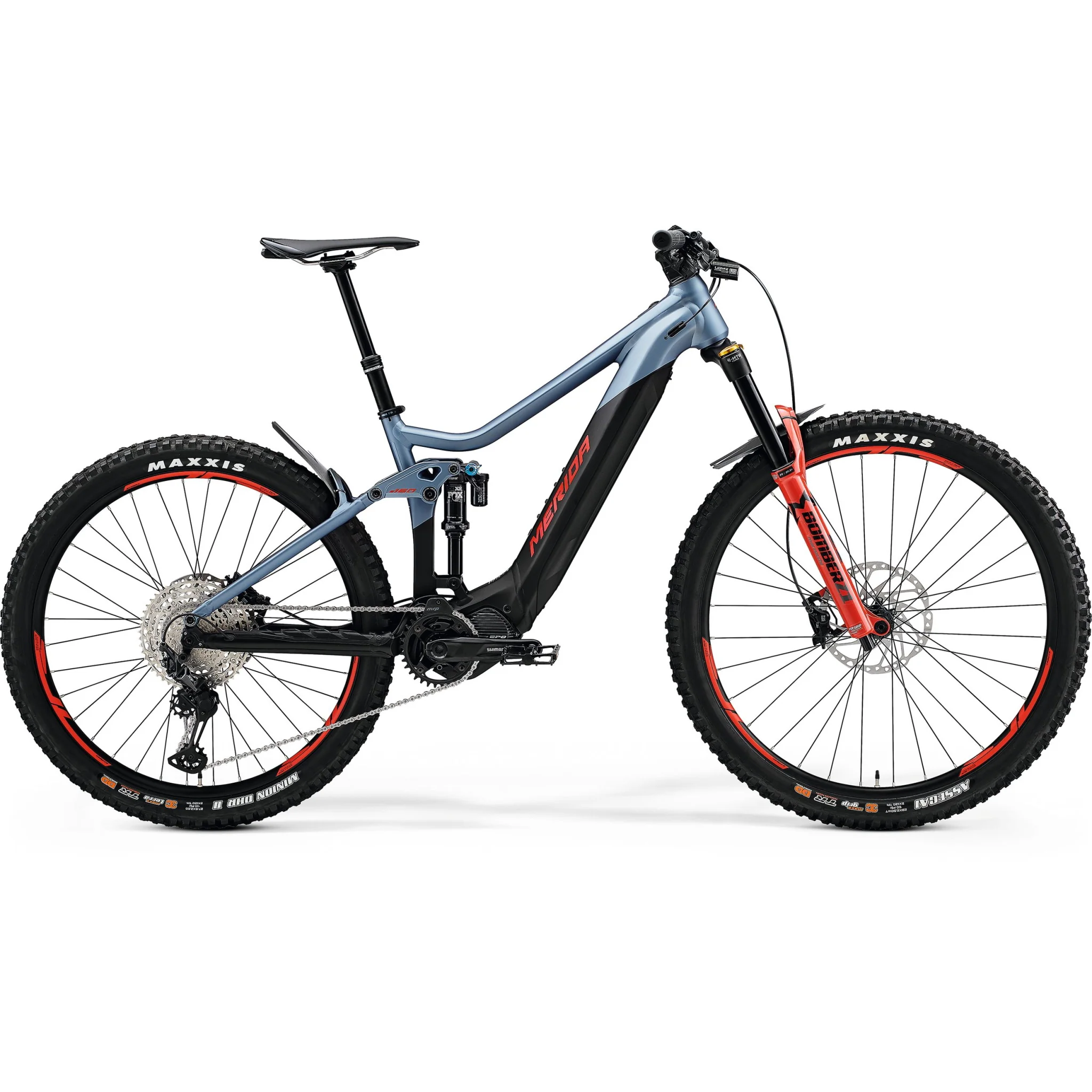 Merida eOne Sixty 700 Electric Enduro Bike 630wh Battery (XS/504wh) Matt Steel Blue/Black