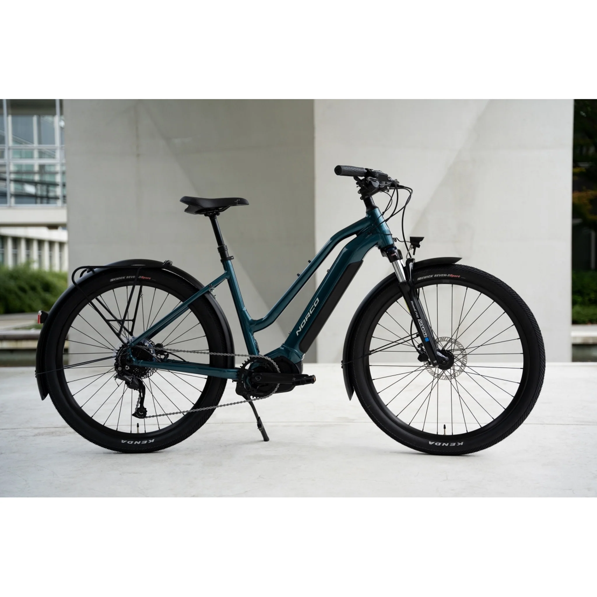 Norco Indie VLT 1 ST Urban Electric Bike 504wh Battery Green/Silver - Image 3