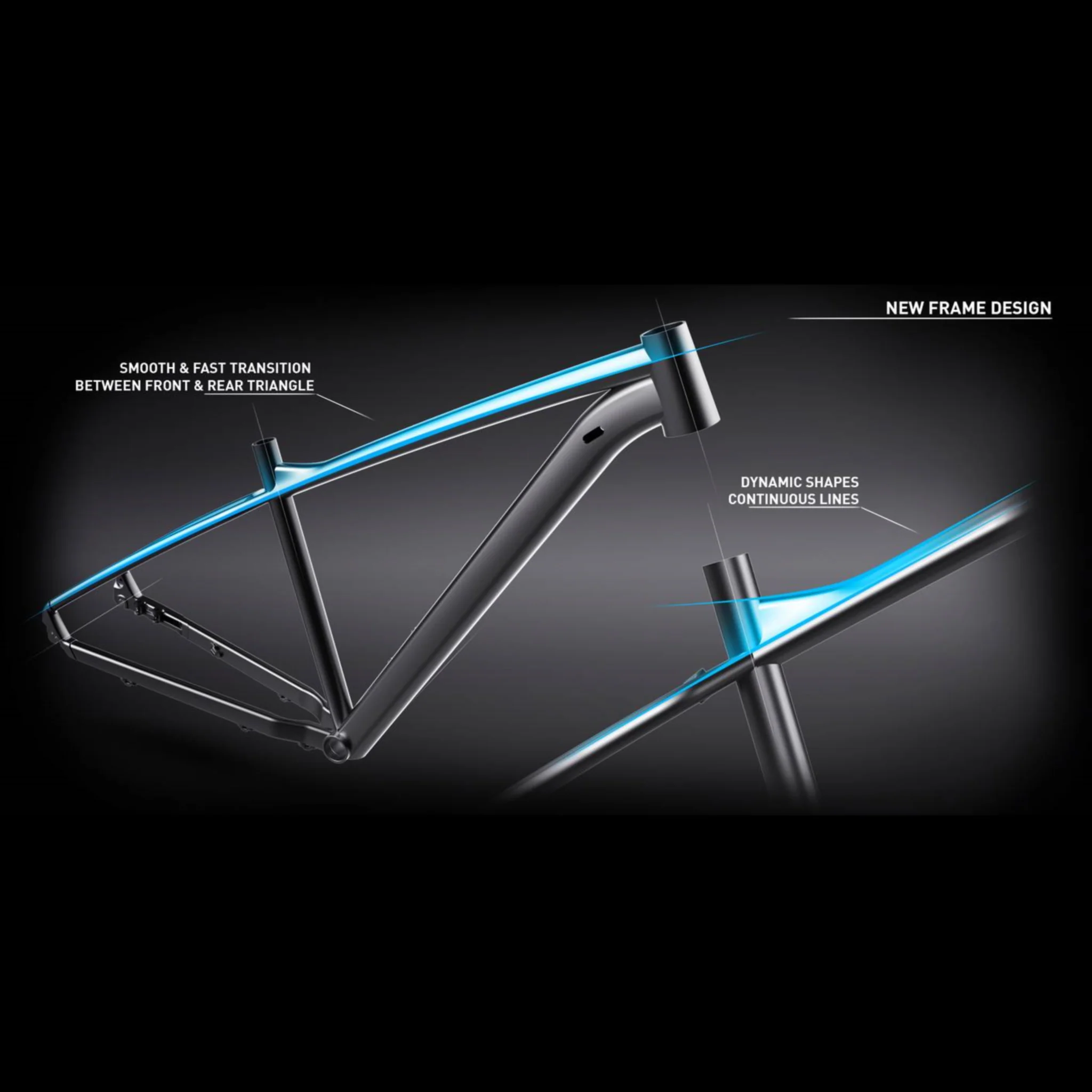 Cube Access WS Women's Hardtail Mountain Bike Black 'n' Blue - Image 2