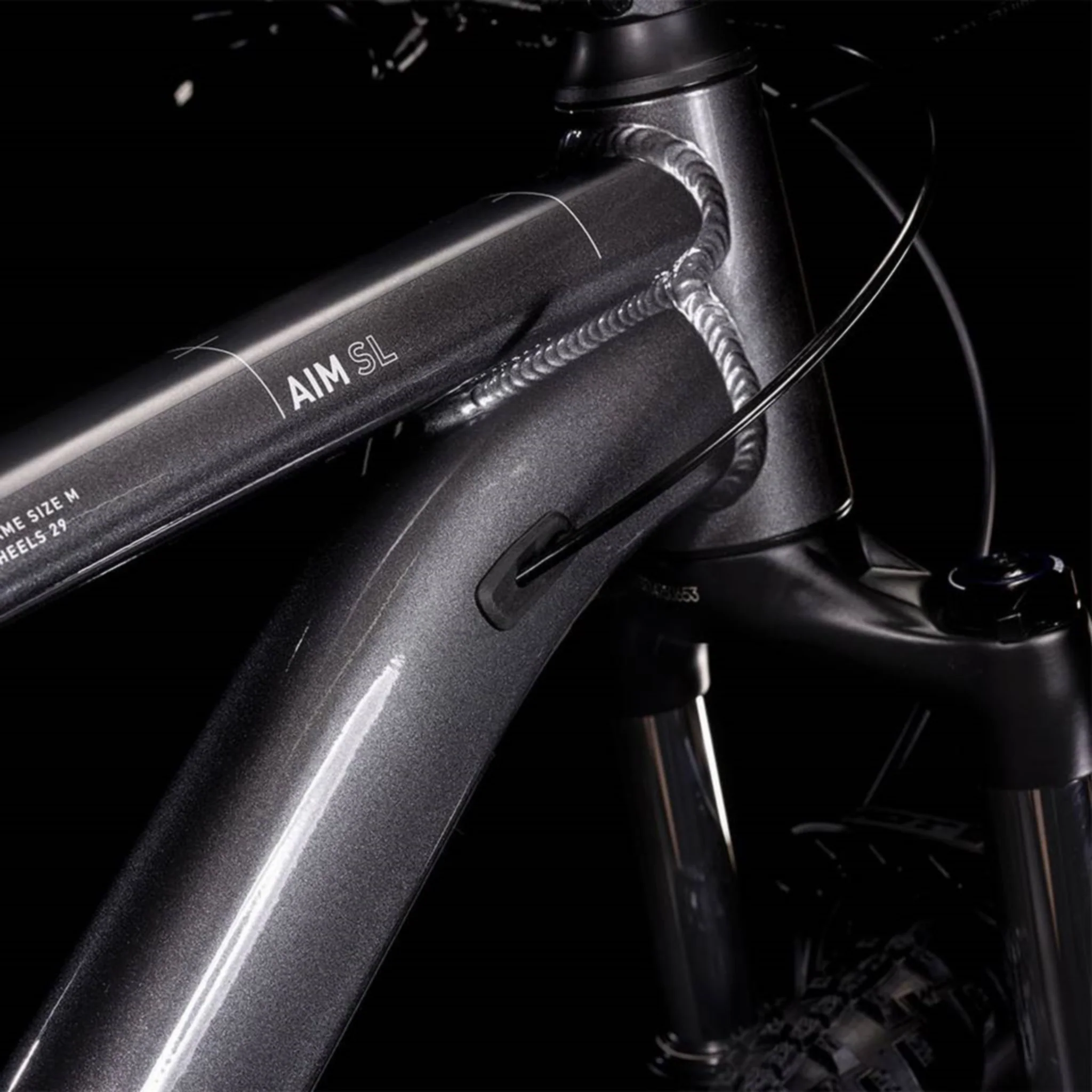 Cube Aim SL Hardtail Mountain Bike Graphite 'n' Metal - Image 3