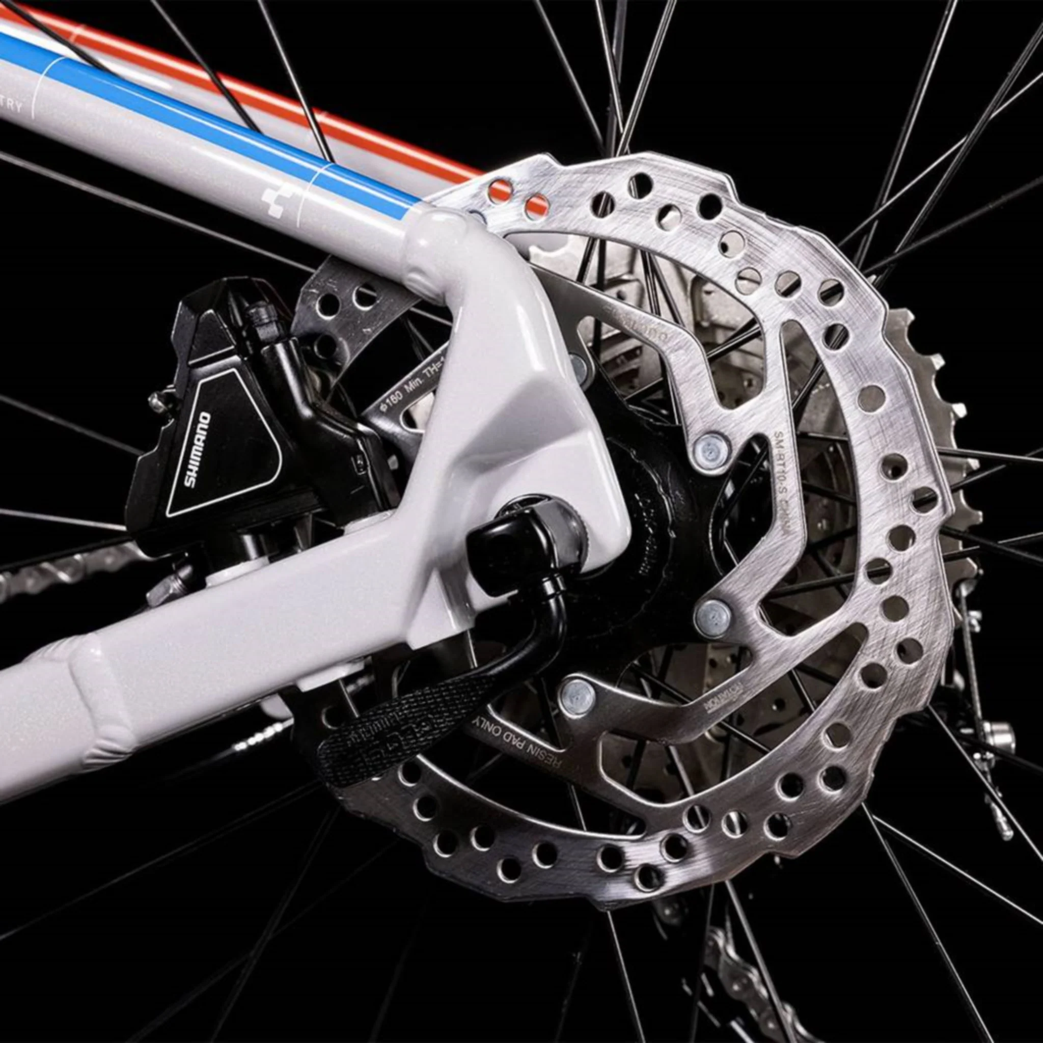 Cube Aim SL Hardtail Mountain Bike Prismagrey 'n' Blue 'n' Red - Image 7