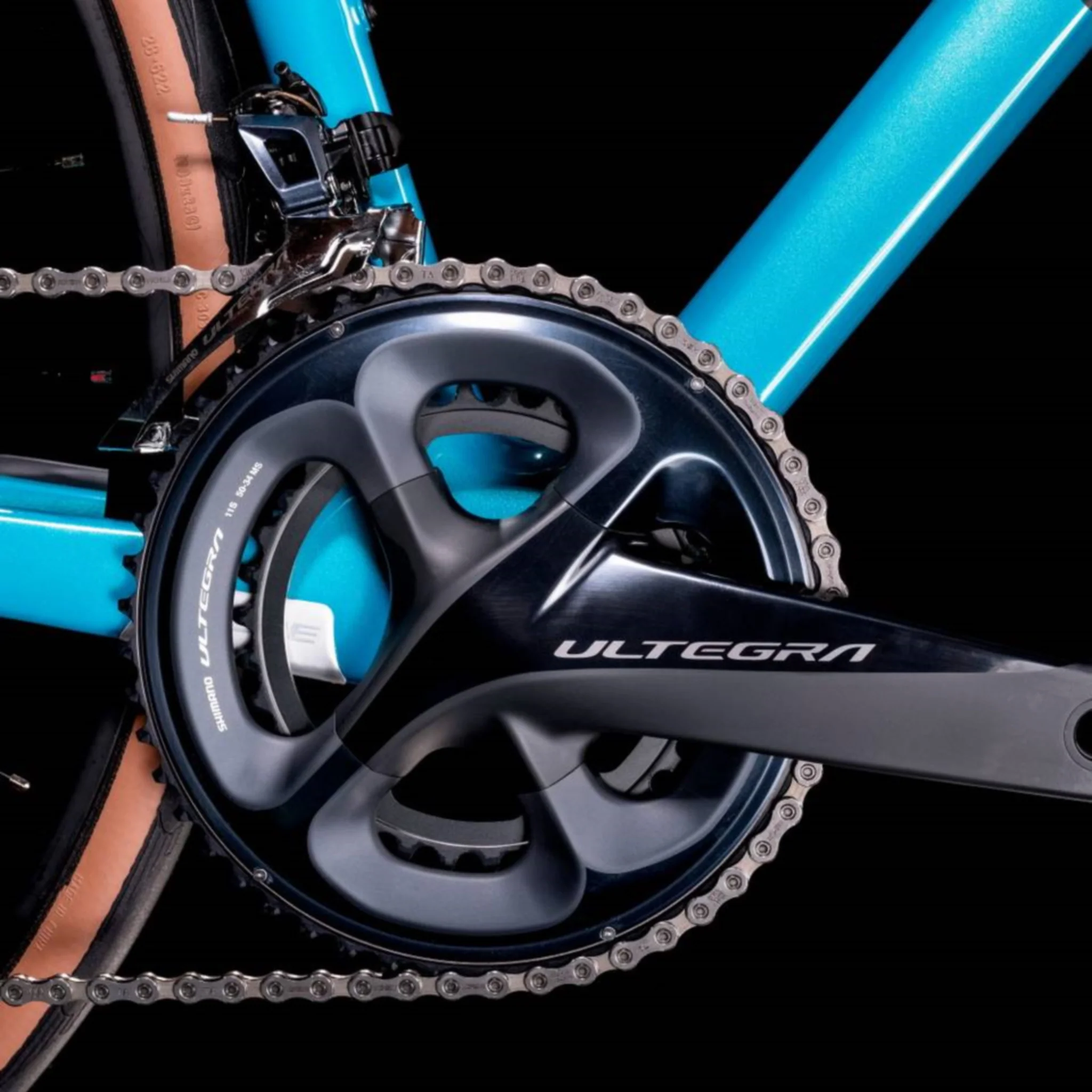 Cube Attain GTC SL Road Race Bike Teal Metal 'n' Carbon - Image 6