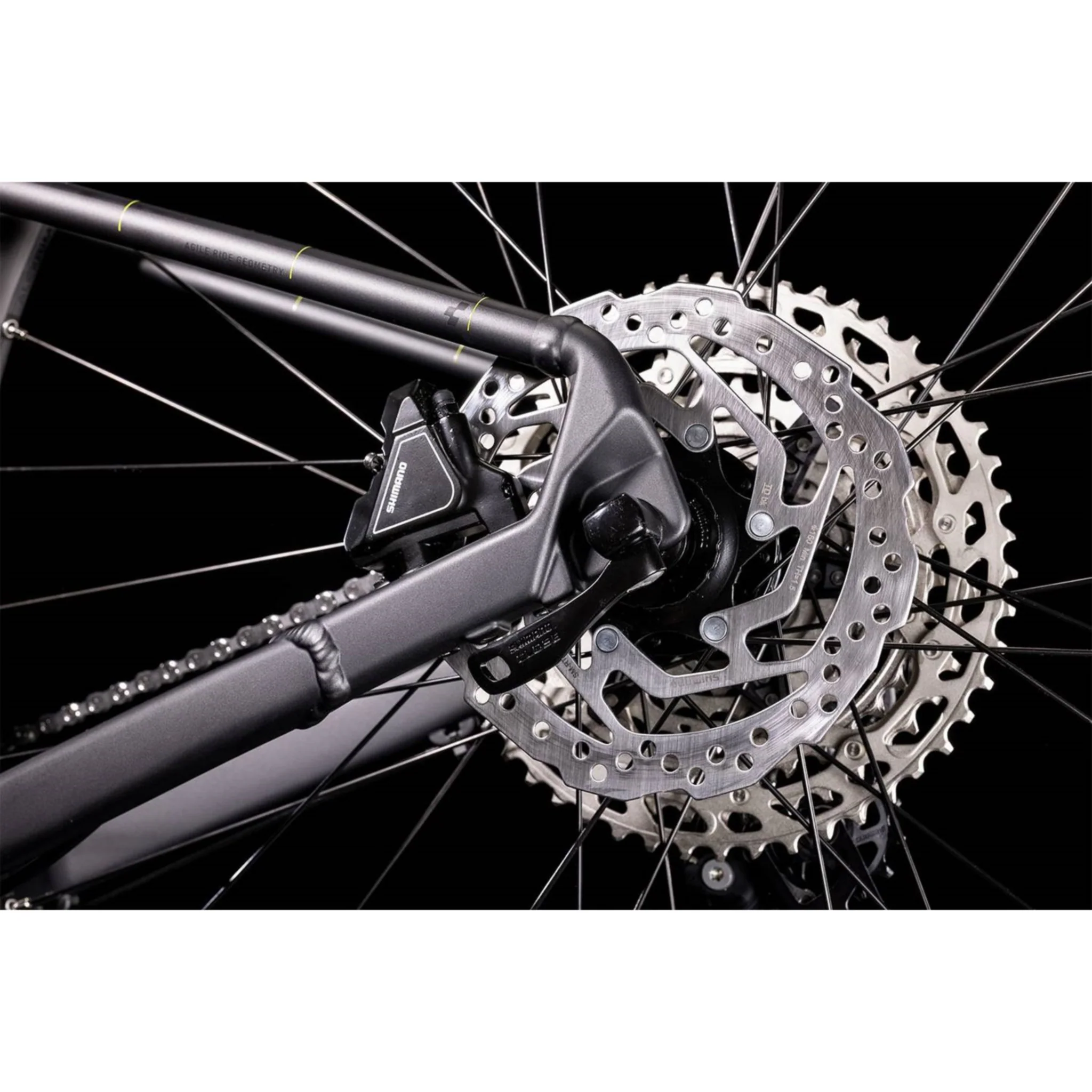 Cube Attention SL Hardtail Mountain Bike Grey 'n' Lime - Image 4