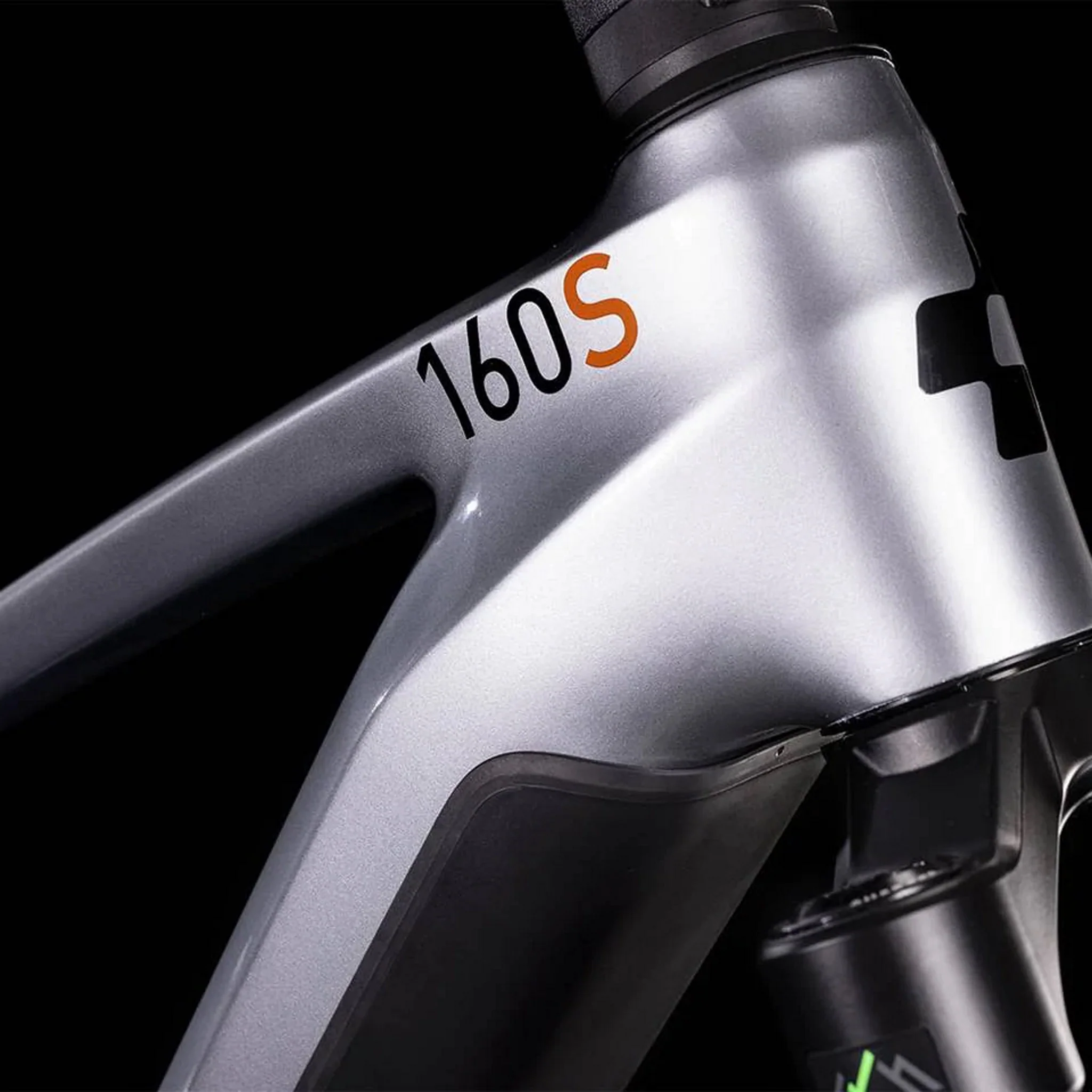 Cube Stereo Hybrid 160 HPC SL Electric Enduro Bike 750Wh Battery Polar Silver and Orange - Image 3