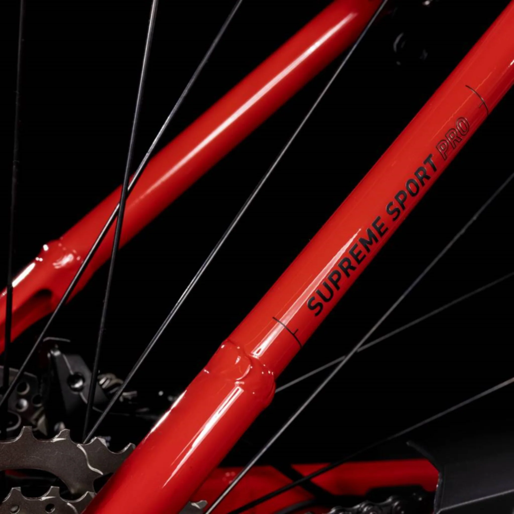 Cube Supreme Sport Hybrid Pro 500 Electric Bike 500Wh Battery Easy Entry Red 'n' Black - Image 3