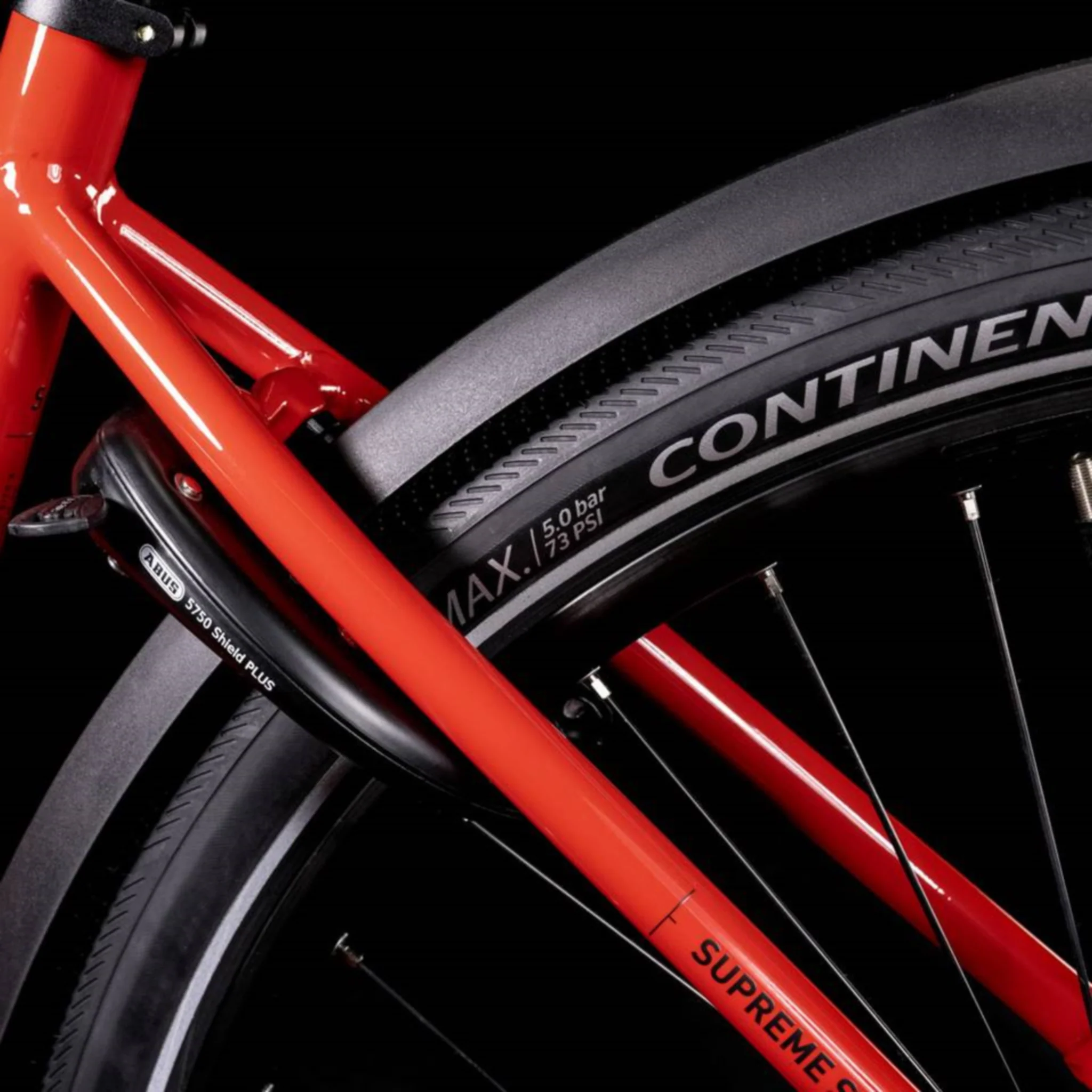Cube Supreme Sport Hybrid Pro 500 Electric Bike 500Wh Battery Easy Entry Red 'n' Black - Image 4