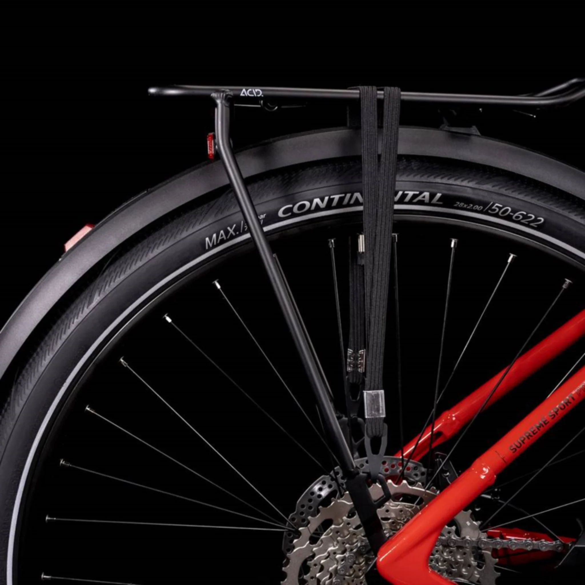 Cube Supreme Sport Hybrid Pro 500 Electric Bike 500Wh Battery Easy Entry Red 'n' Black - Image 5