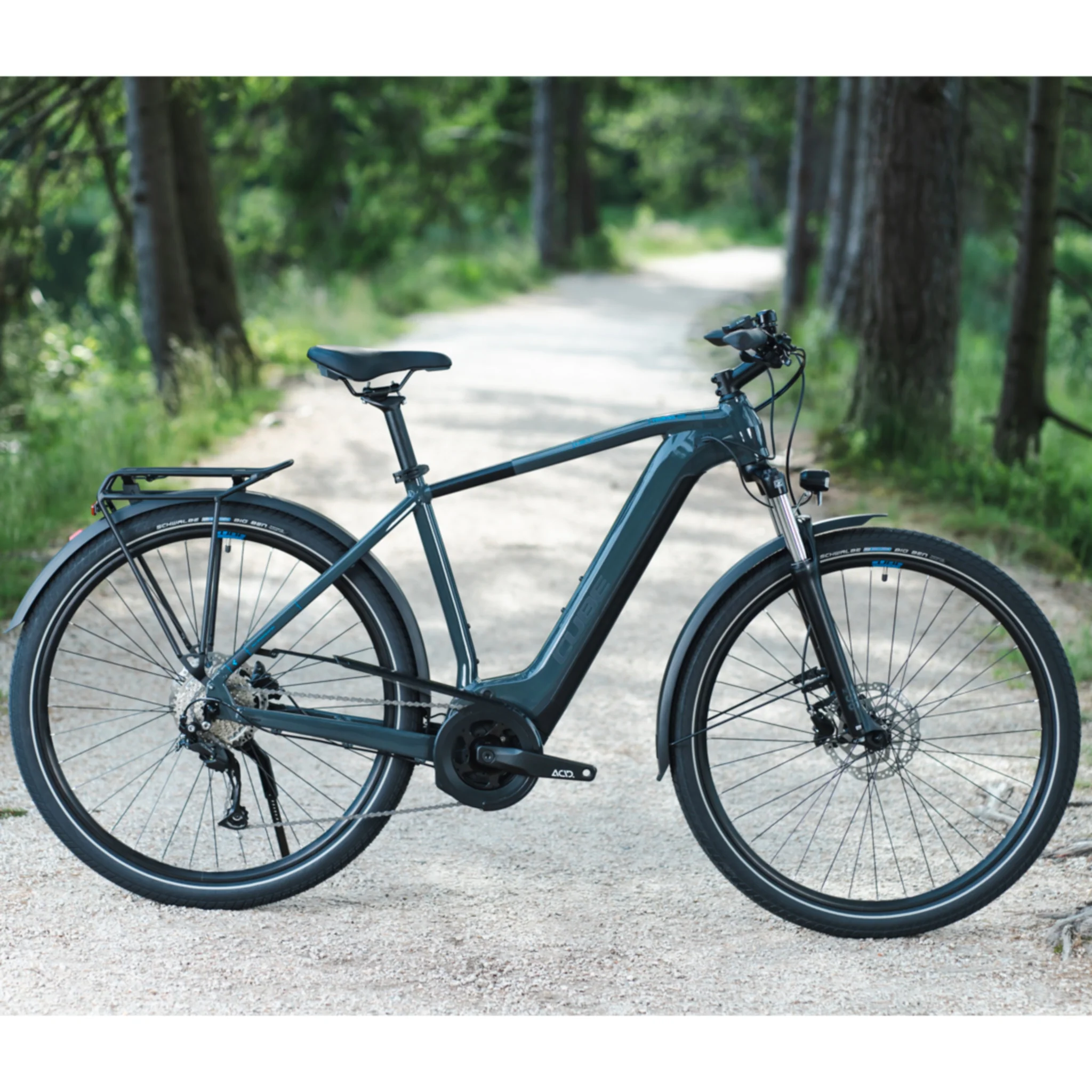 Cube Touring Hybrid One 500 Electric Bike Grey 'n' Blue 504Wh Battery - Image 2