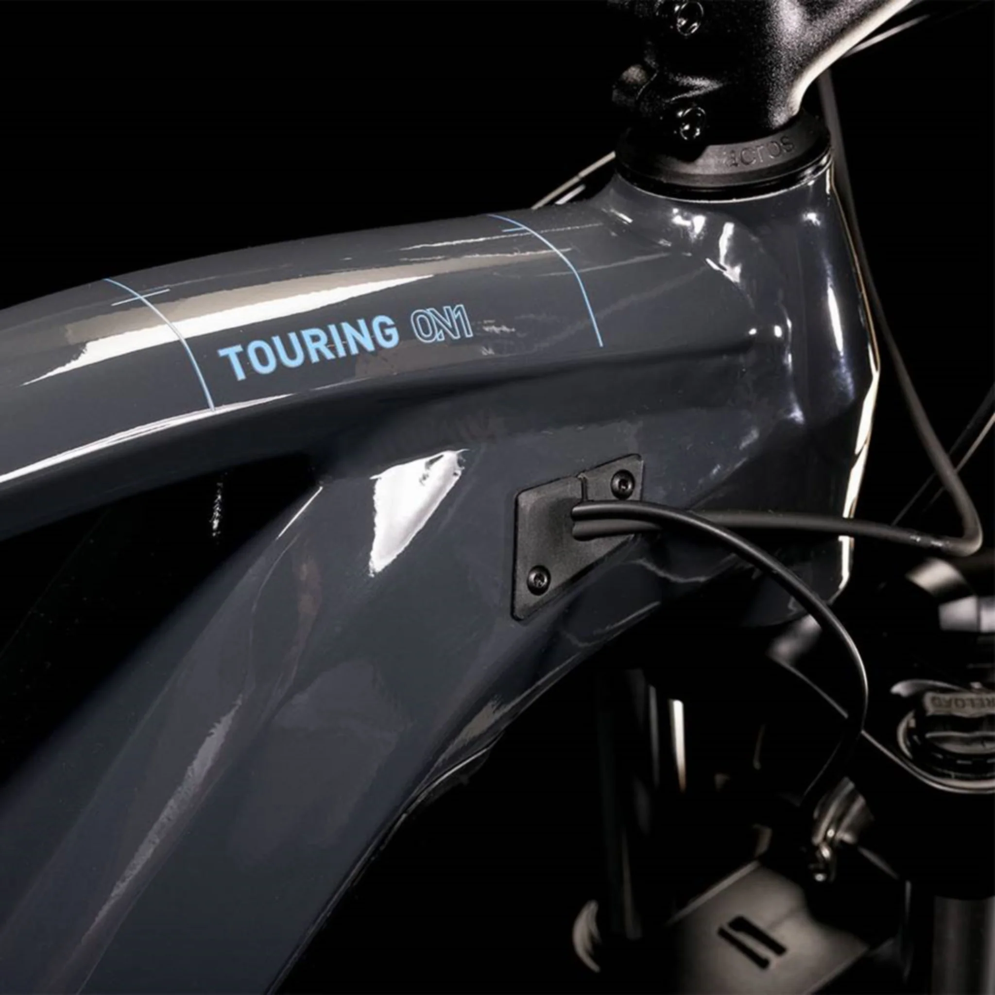 Cube Touring Hybrid One 500 Electric Bike Easy Entry Grey 'n' Blue - Image 2