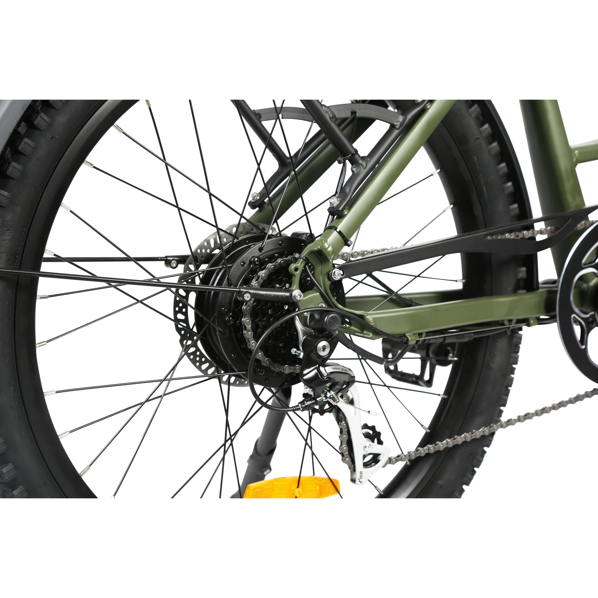 Hiko Scout Electric Bike 672Wh Battery Olive - Image 6