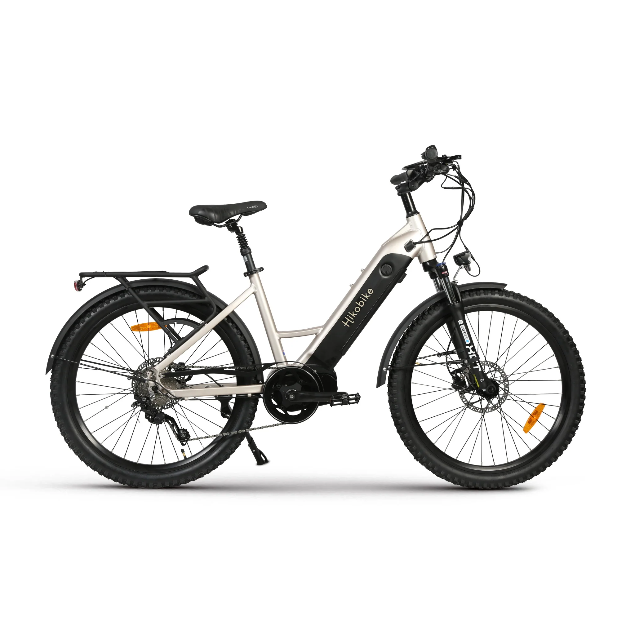 Hiko Vibe Electric Bike 672Wh Battery Silver