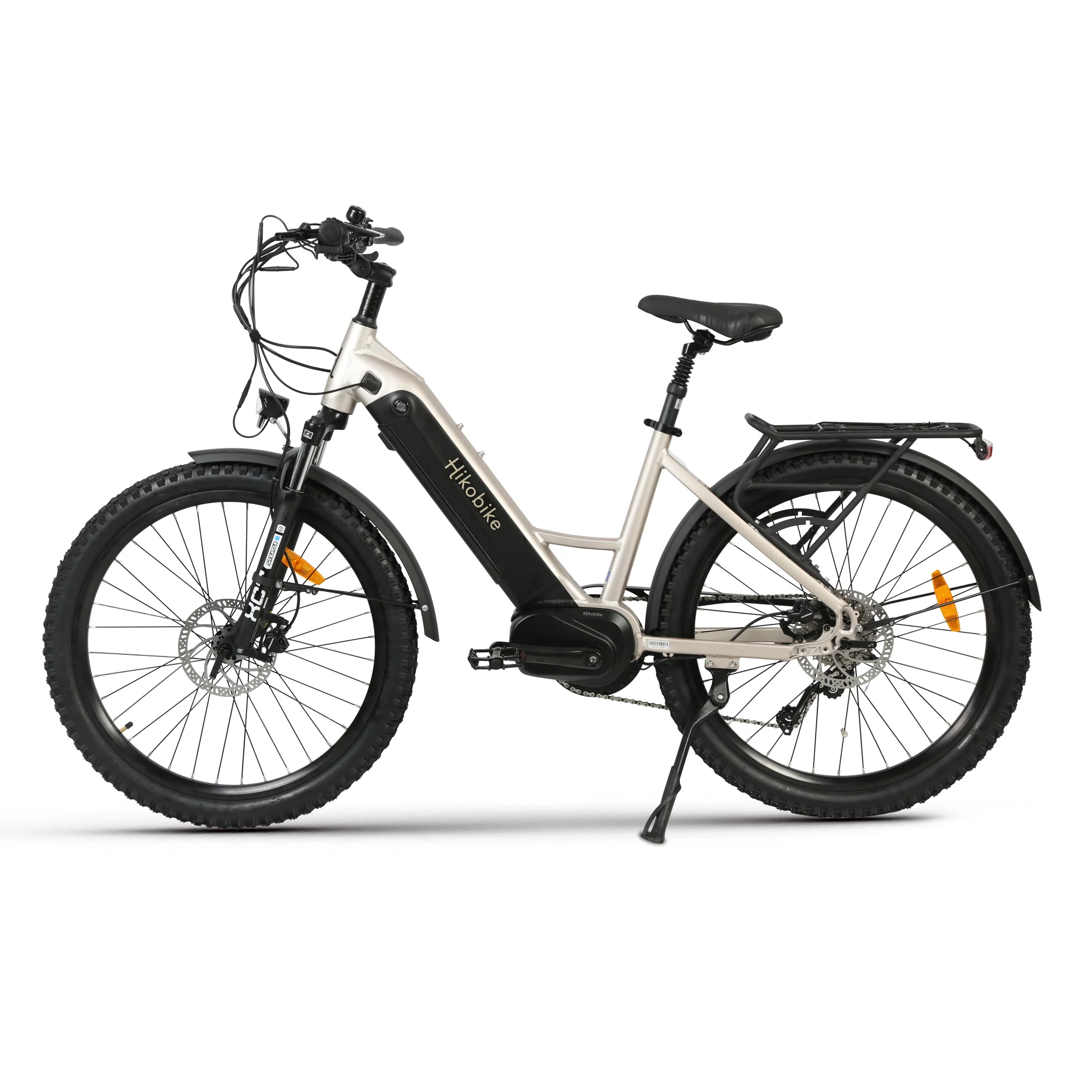 Hiko Vibe Electric Bike 672Wh Battery Silver - Image 2