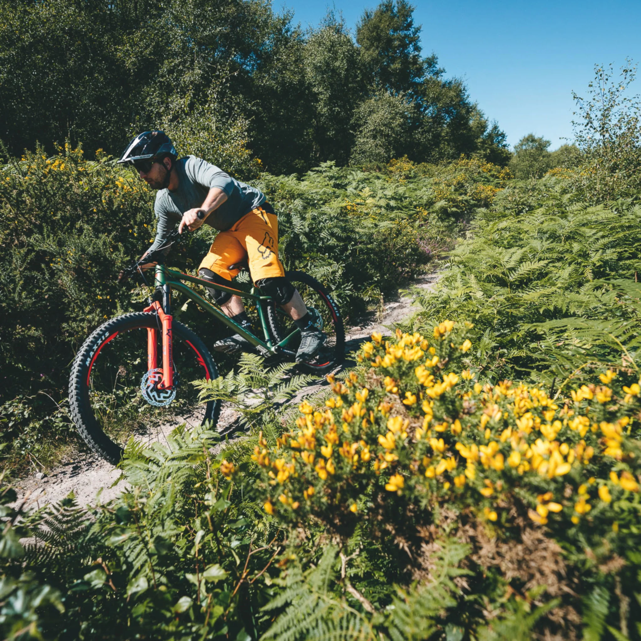 Merida Big Trail 600 Hardtail Mountain Bike Matt Fog Green/Red/Silver - Image 4