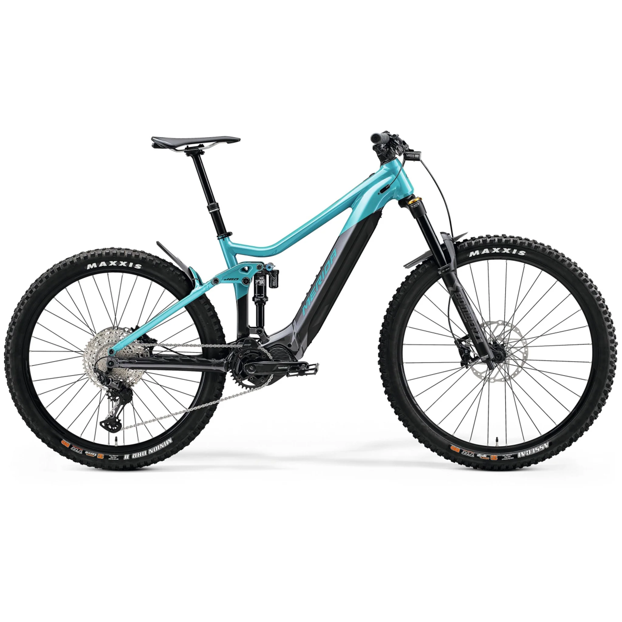 Merida eOne Sixty 700 Electric Enduro Bike 630wh battery Metallic Teal/Silver