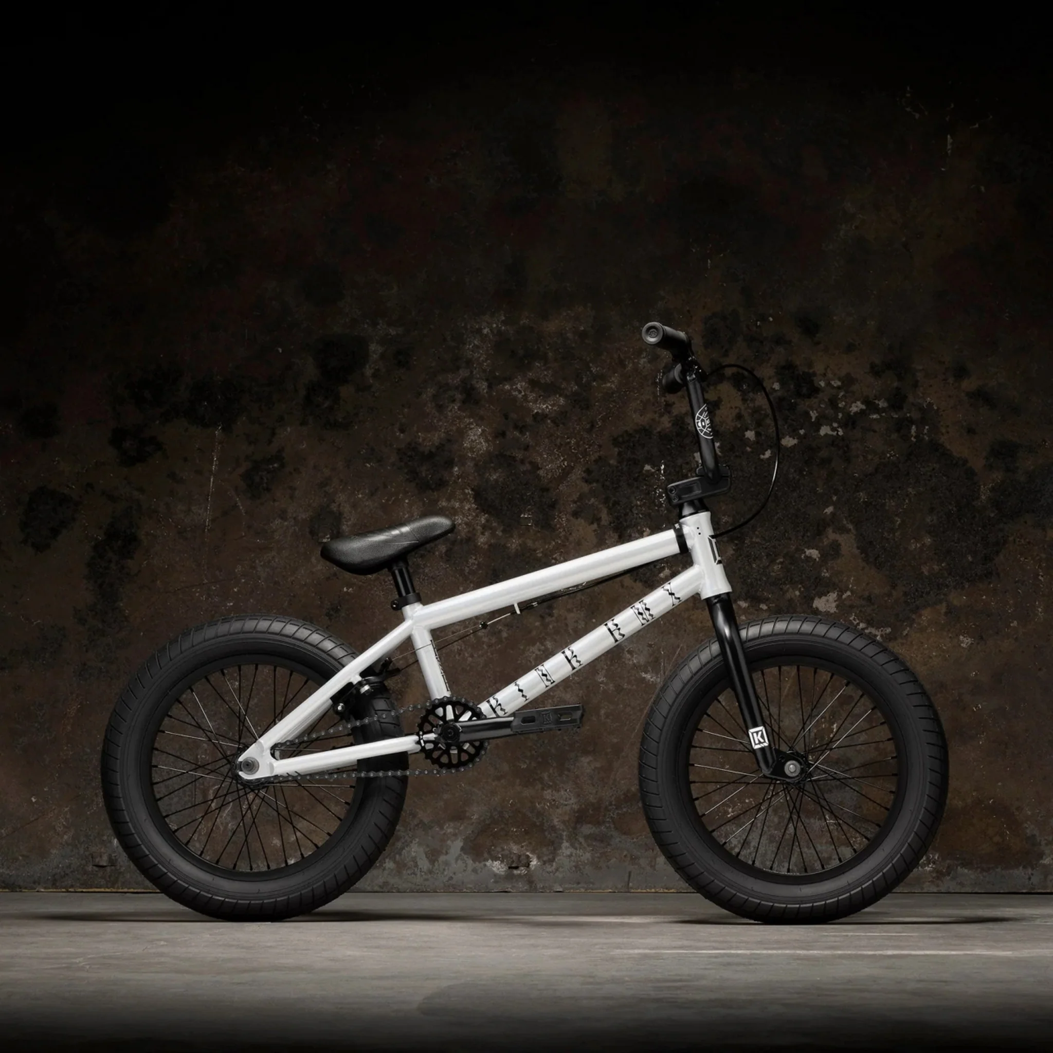 Kink Carve 16" Kids BMX Bike Gloss Digital White - Image 3