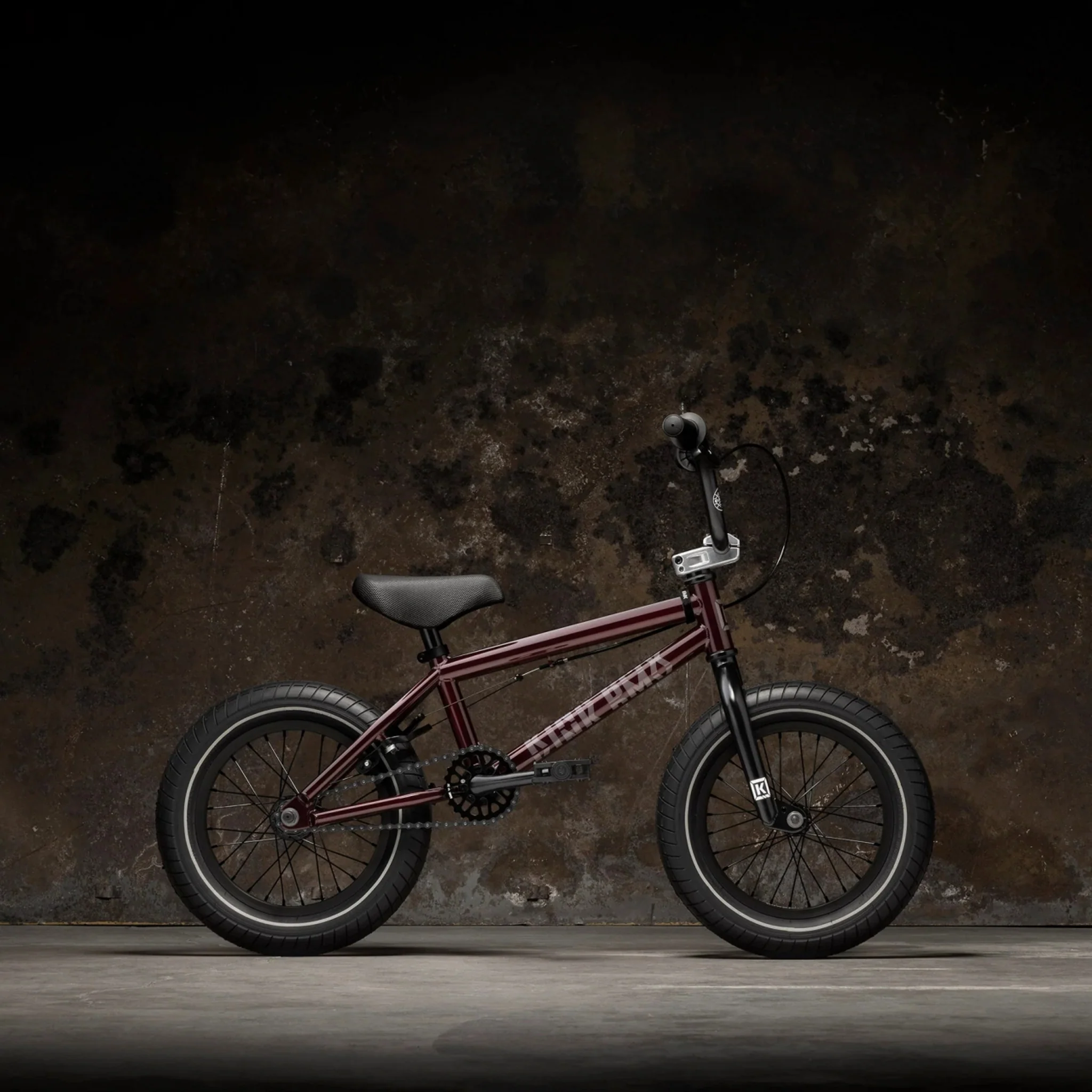 Kink Pump 14" Kids BMX Bike Gloss Digital Maroon - Image 3