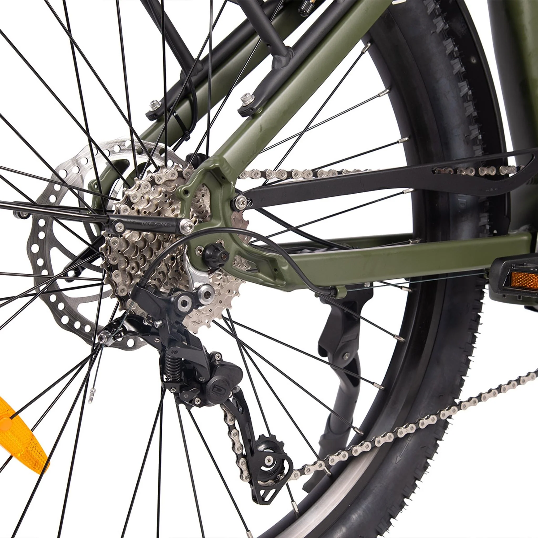 Hiko Vibe Electric Hybrid Bike 672Wh Battery Olive - Image 2