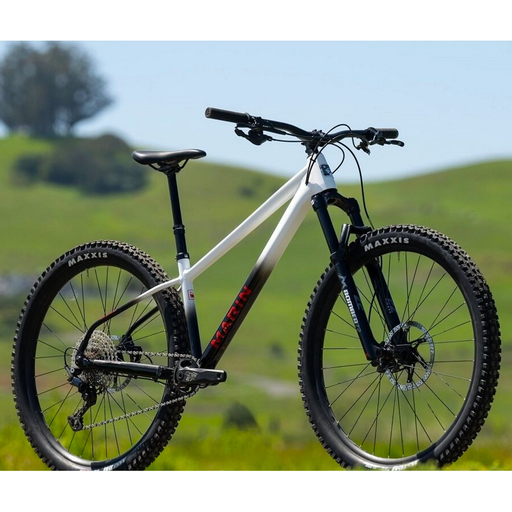 Marin San Quentin 3 Trail/Dirt Jump Bike 29” Wheels White/Black - Image 2