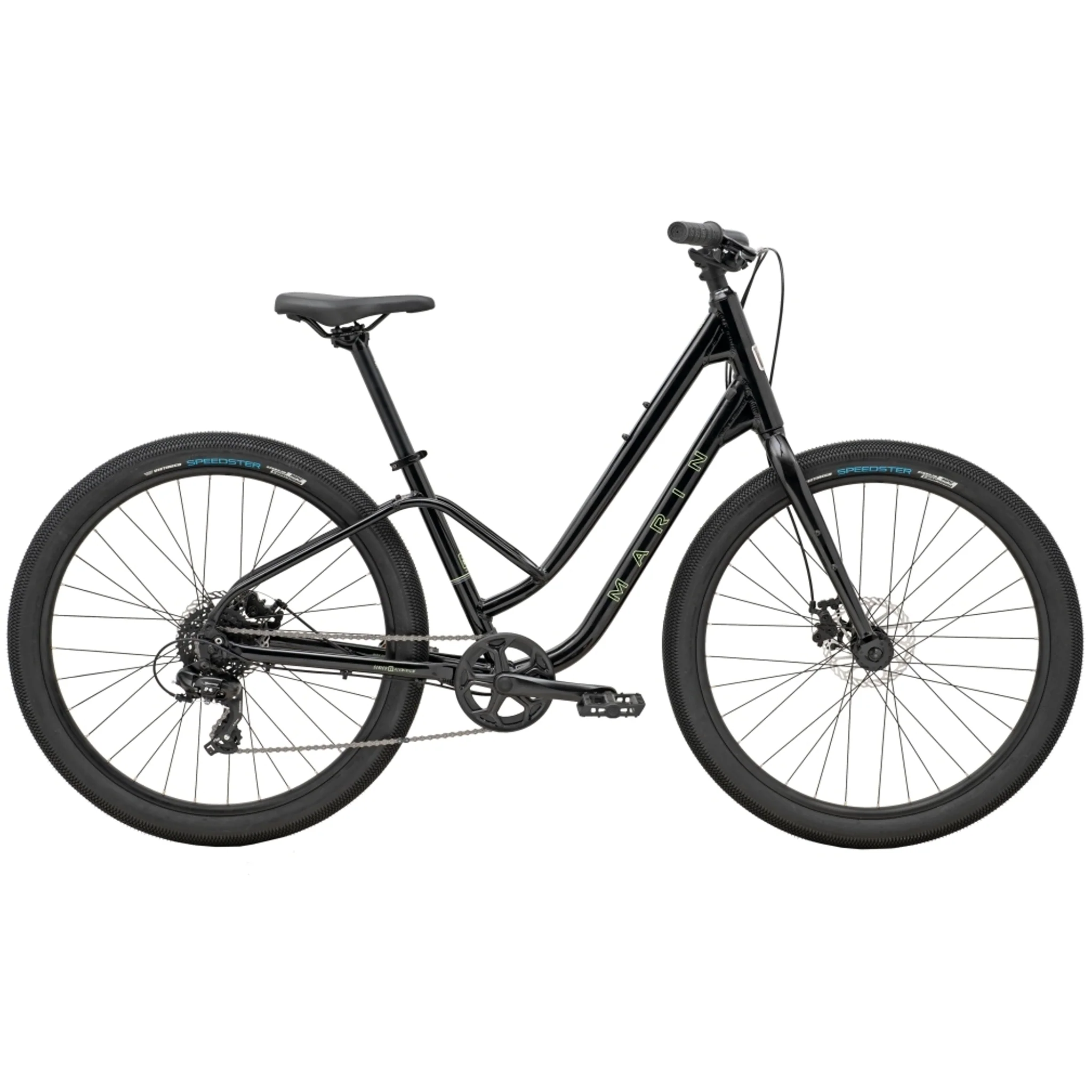 Marin Stinson 1 ST Hybrid Bike Gloss Black/Green/Grey