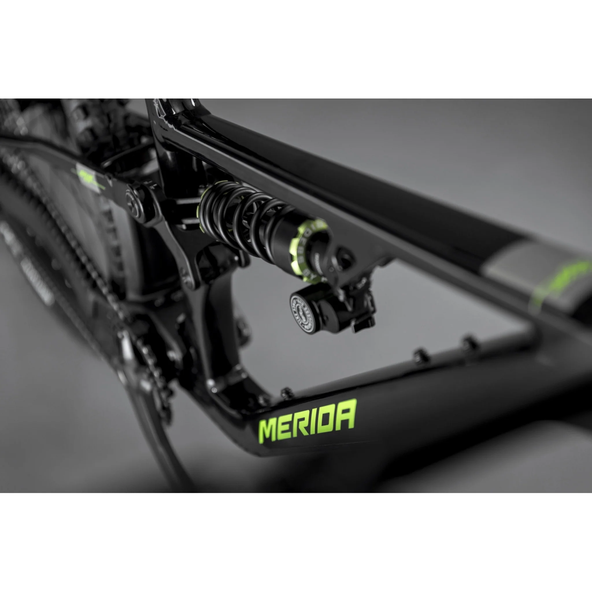 Merida One Sixty FR 600 Enduro Bike Metallic Black (Grey/Green) - Image 7