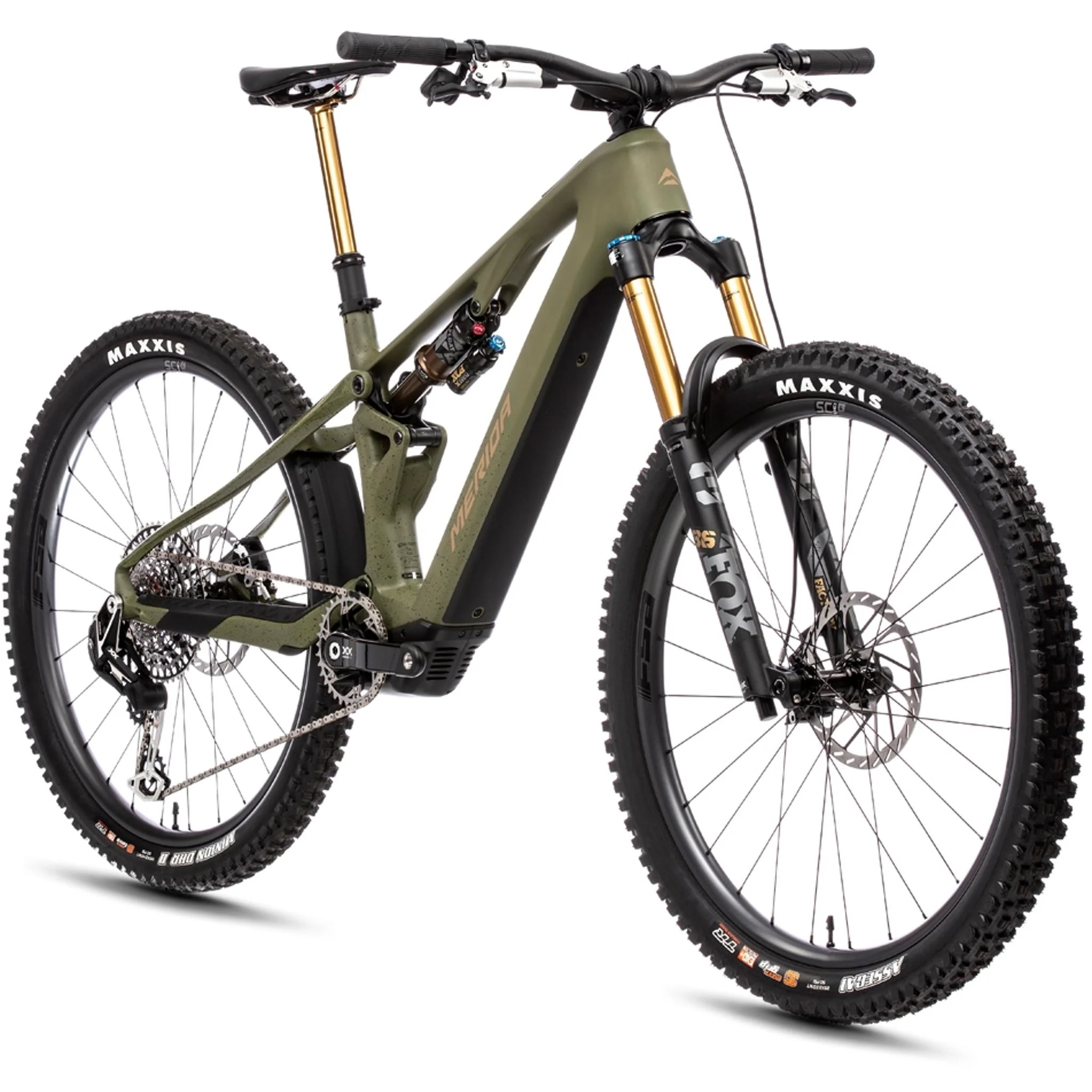 Merida eOne-Sixty SL 10K Electric Enduro Bike 400Wh Battery Silk Anaconda Green/Brown - Image 2