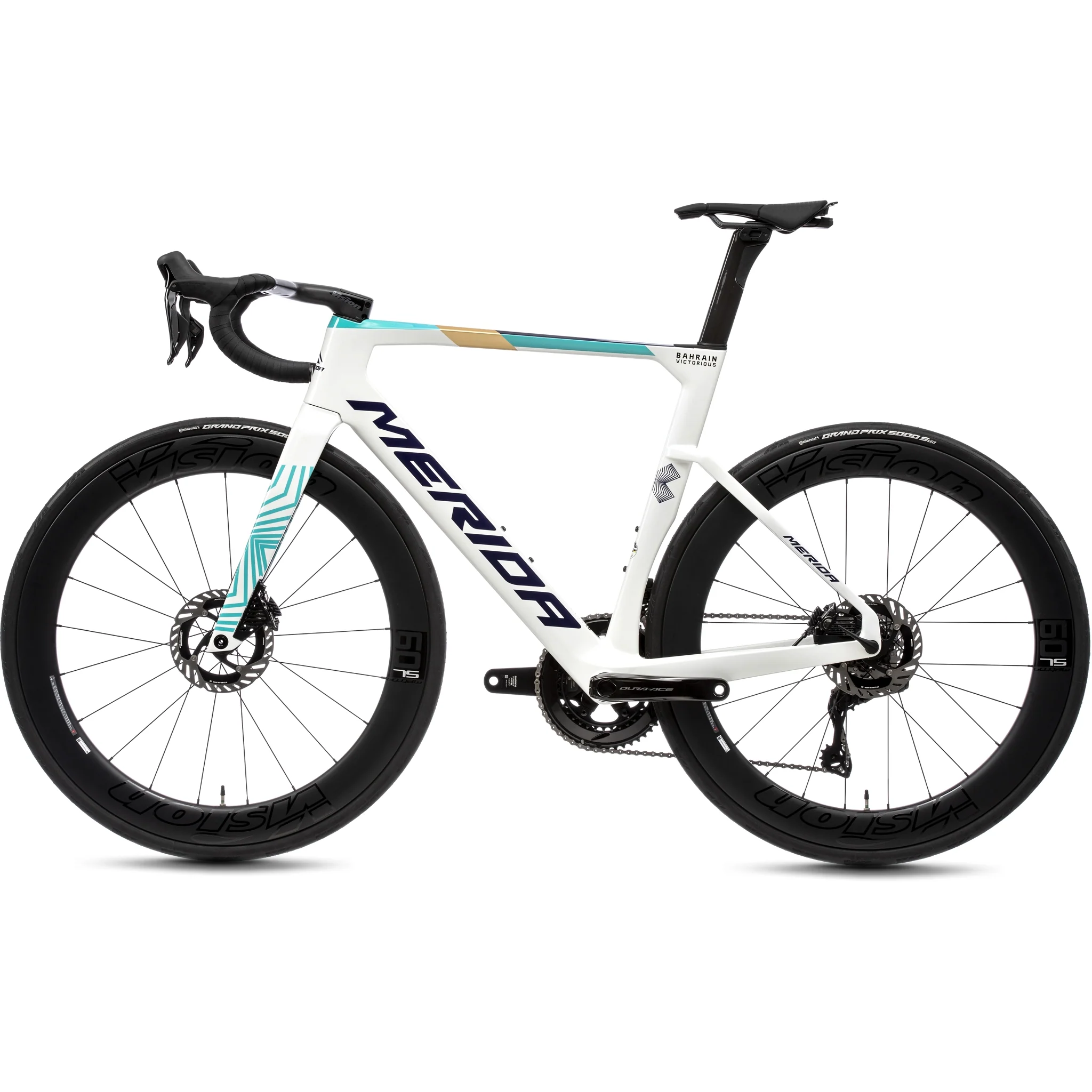 Merida Reacto Team Road Bike White/Teal/Pearl - Image 5