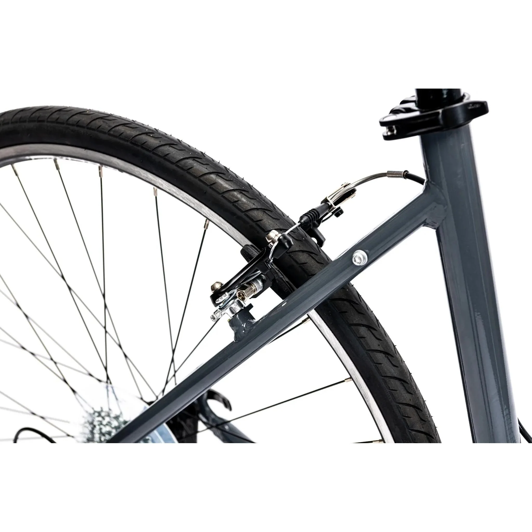 Merida Speeder 10-V W Womens Flat Bar Road Bike Glossy Grey/Black/Teal - Image 4