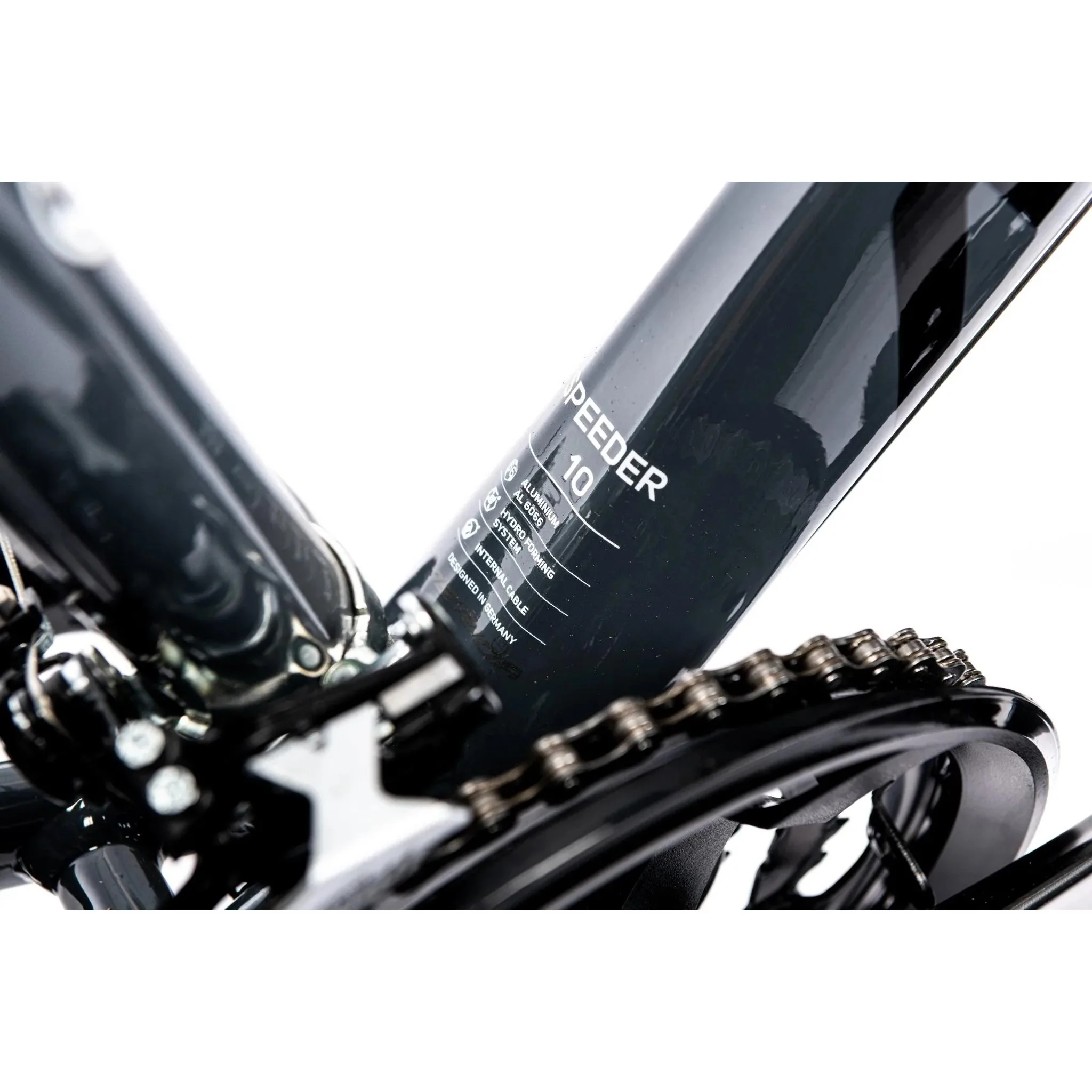 Merida Speeder 10-V W Womens Flat Bar Road Bike Glossy Grey/Black/Teal - Image 9