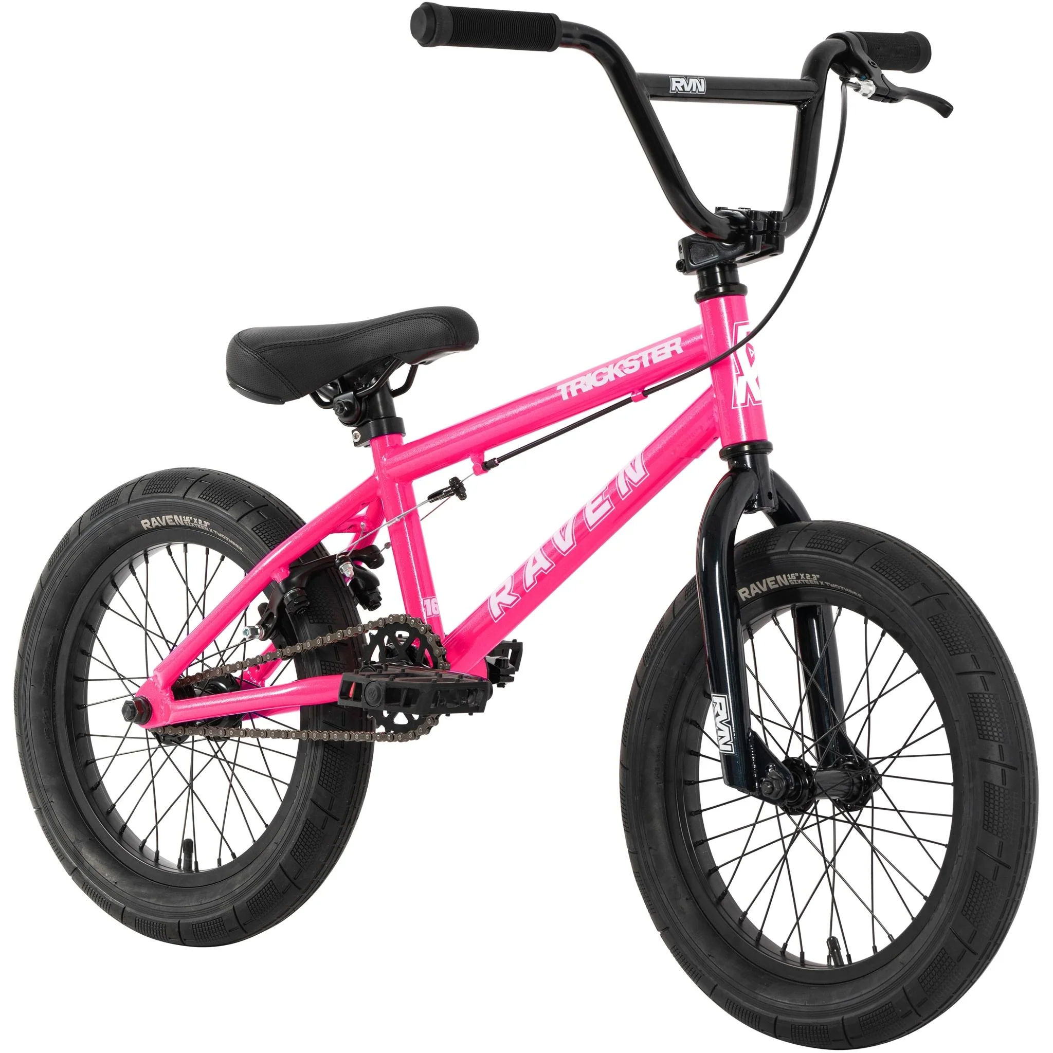 Raven Trickster 16" BMX Bike Gloss Pink - Image 2