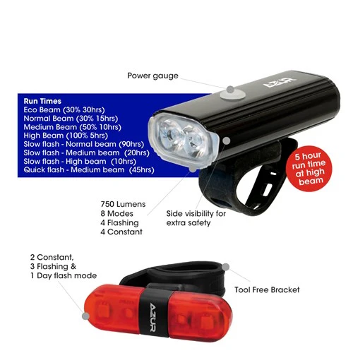 Azur Halo 750/40 Lumens USB Light Set - Image 3