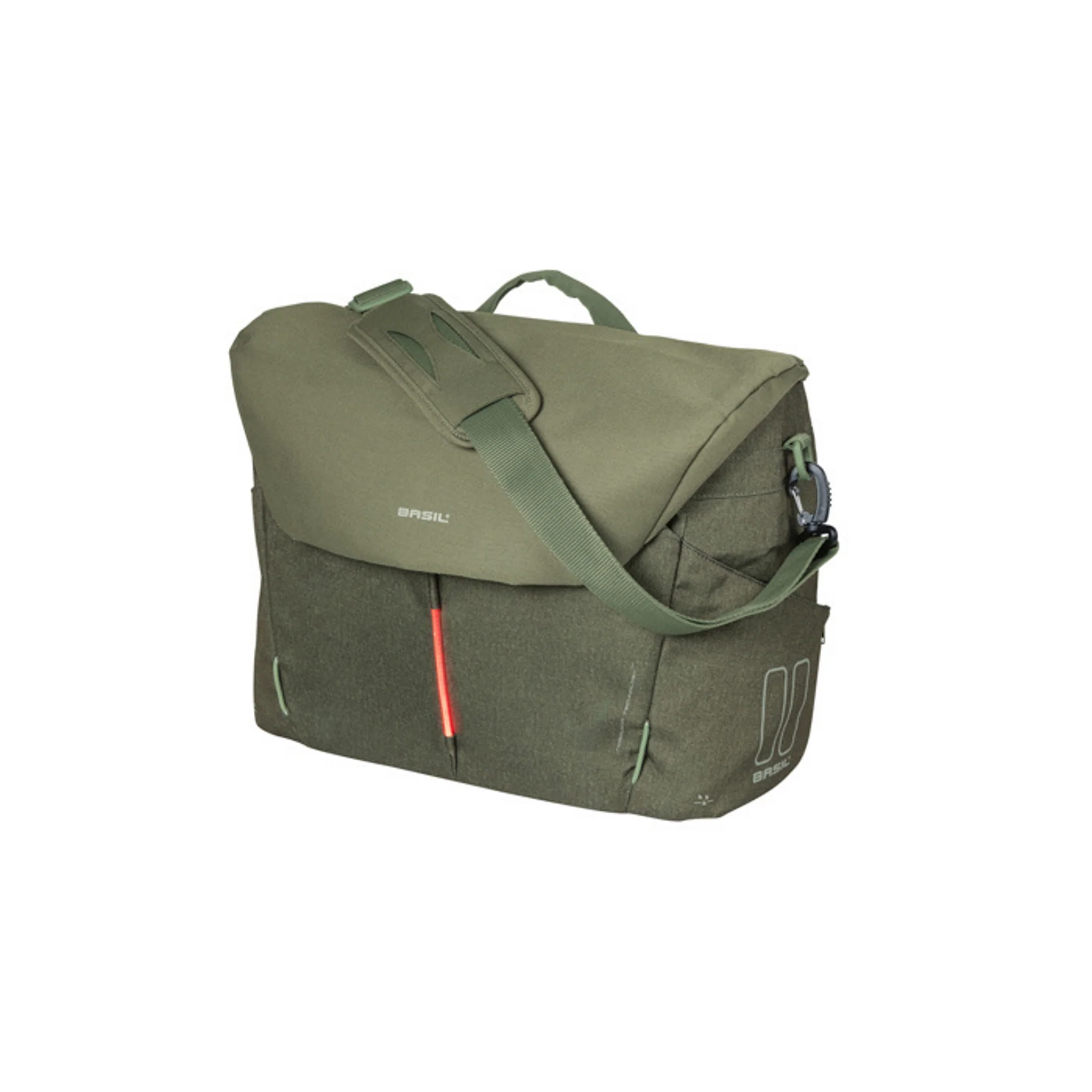 Basil B-Safe Commuter Office Bag With Nordlicht Light Olive Green (Includes Rain Cover) - Image 2