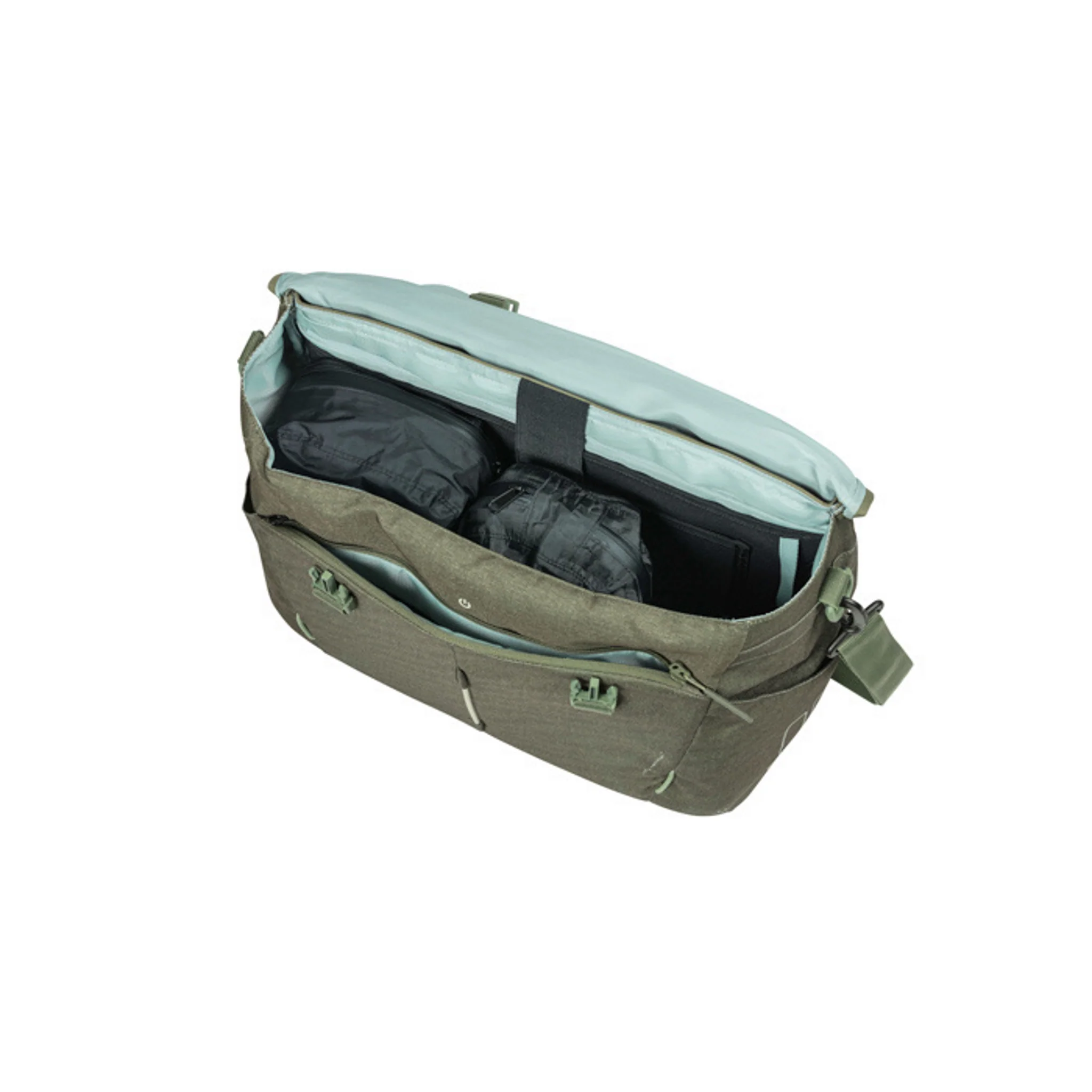 Basil B-Safe Commuter Office Bag With Nordlicht Light Olive Green (Includes Rain Cover) - Image 3