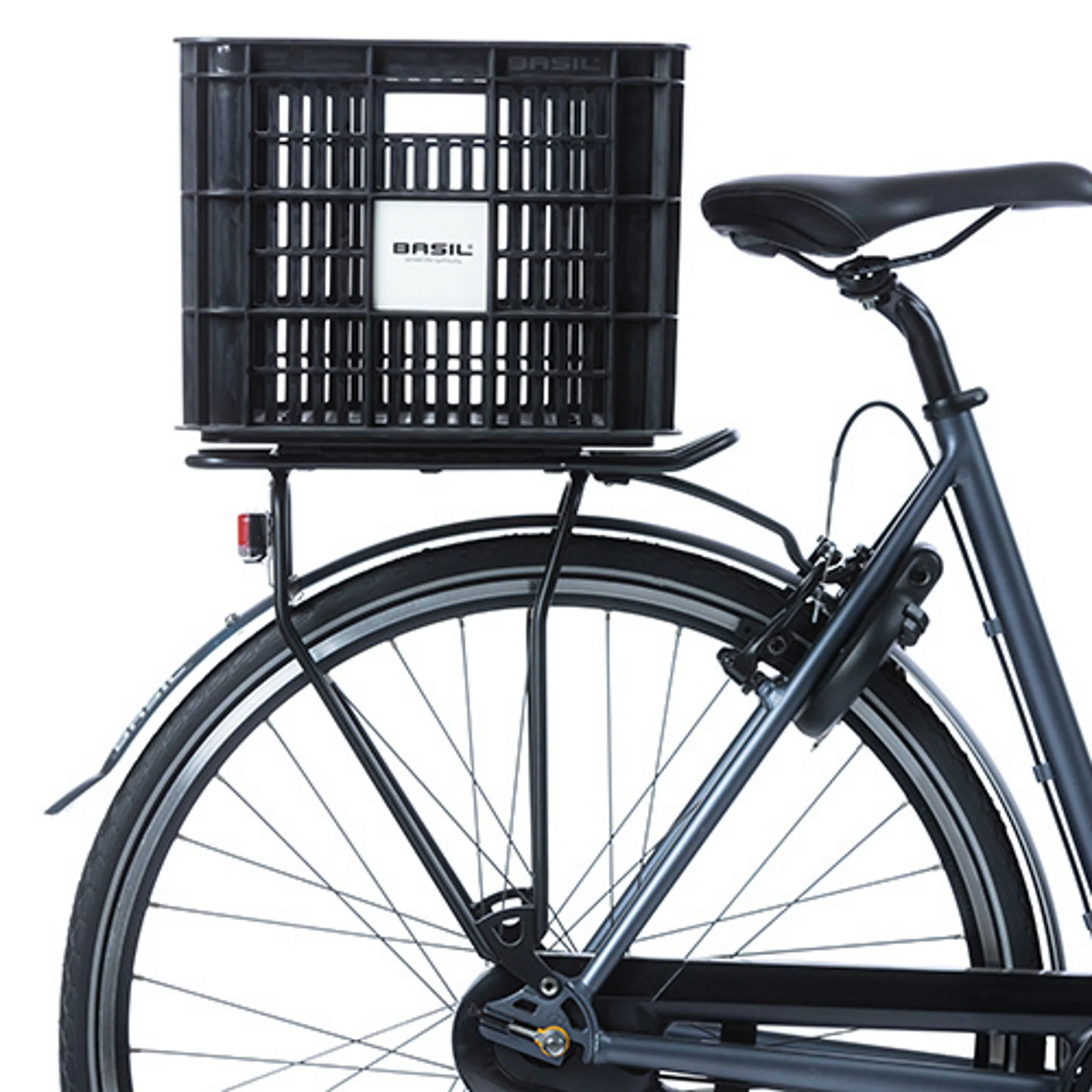 Basil Bicycle Crate Large 40L Recycled Synthetic Moss Green - Image 3