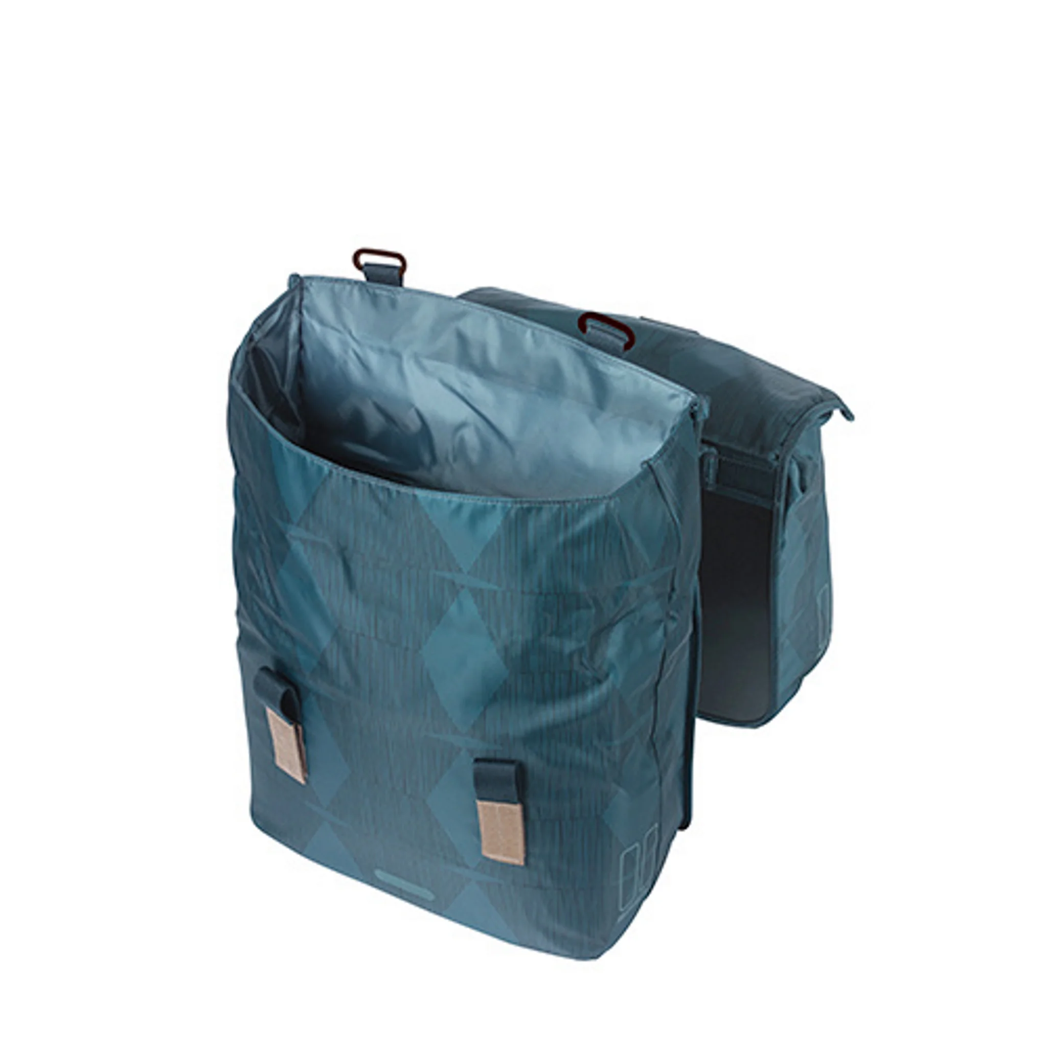 Basil Elegance Double Pannier with MIK Adapter Plate 40-49L Estate Blue - Image 2