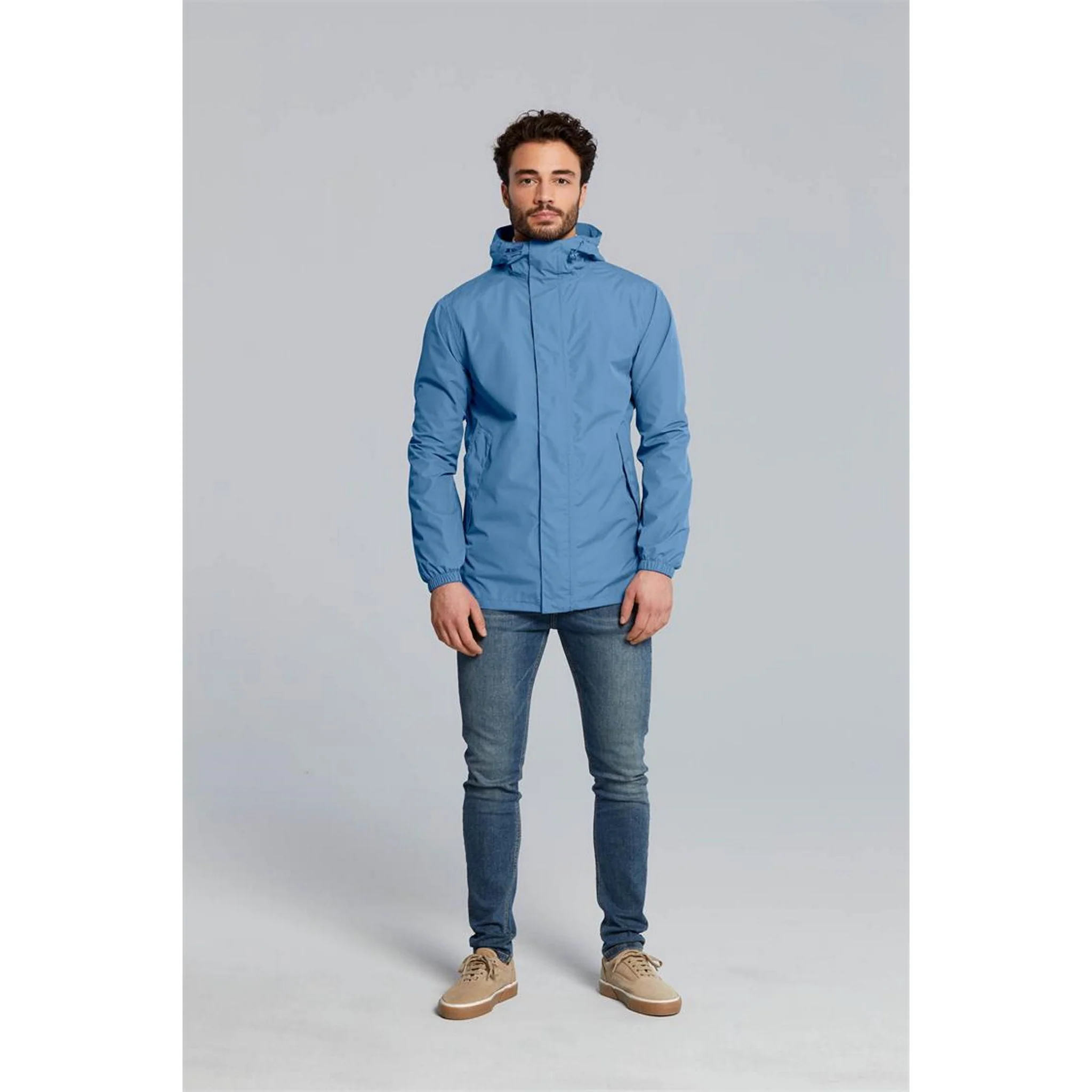Basil Hoga Unisex Bicycle Rain Jacket Horizon Blue - Image 3
