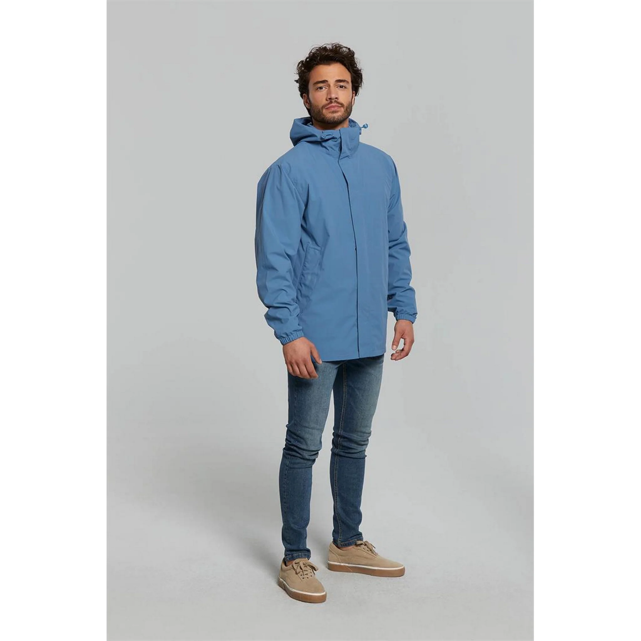Basil Hoga Unisex Bicycle Rain Jacket Horizon Blue - Image 7