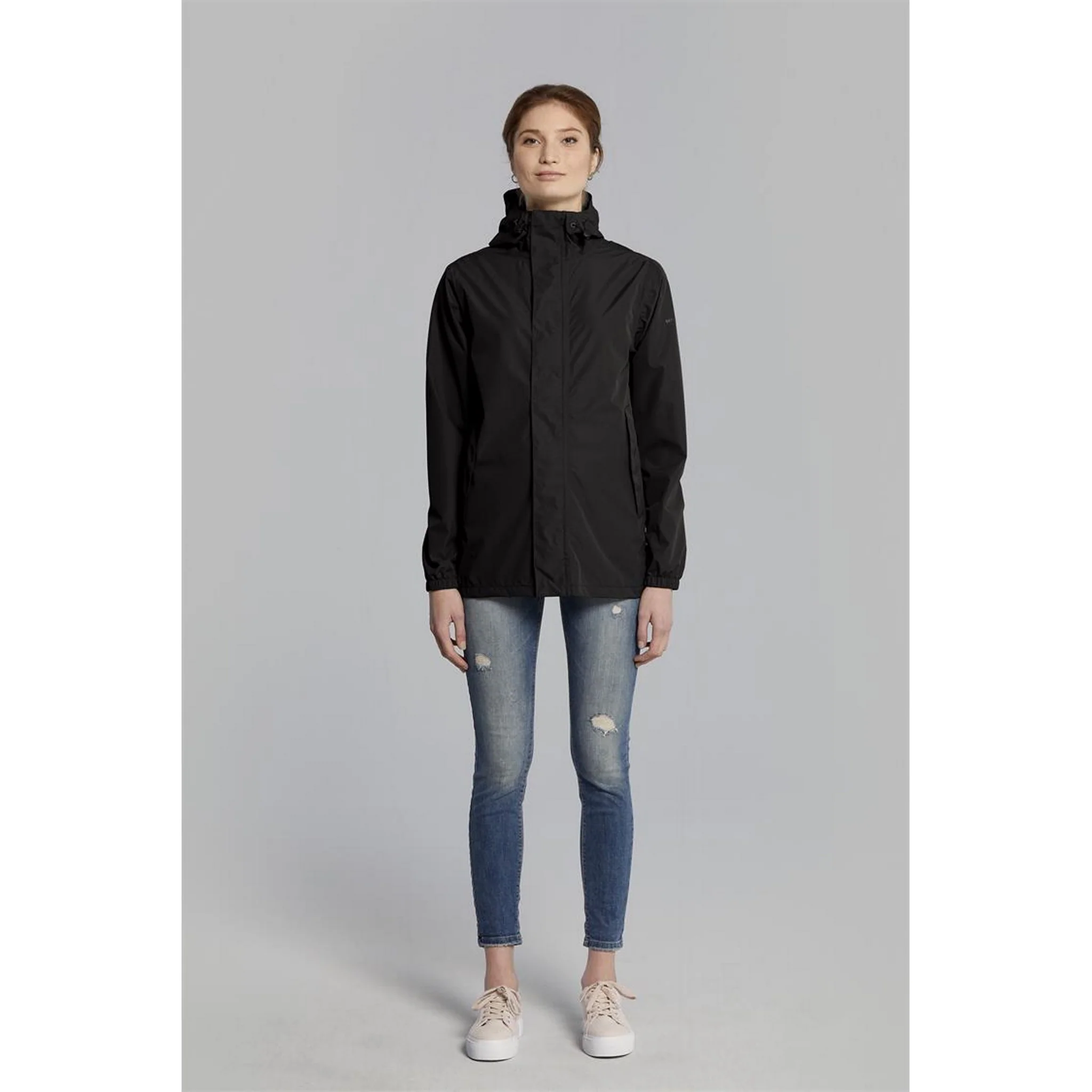 Basil Hoga Unisex Bicycle Rain Jacket Jet Black - Image 3