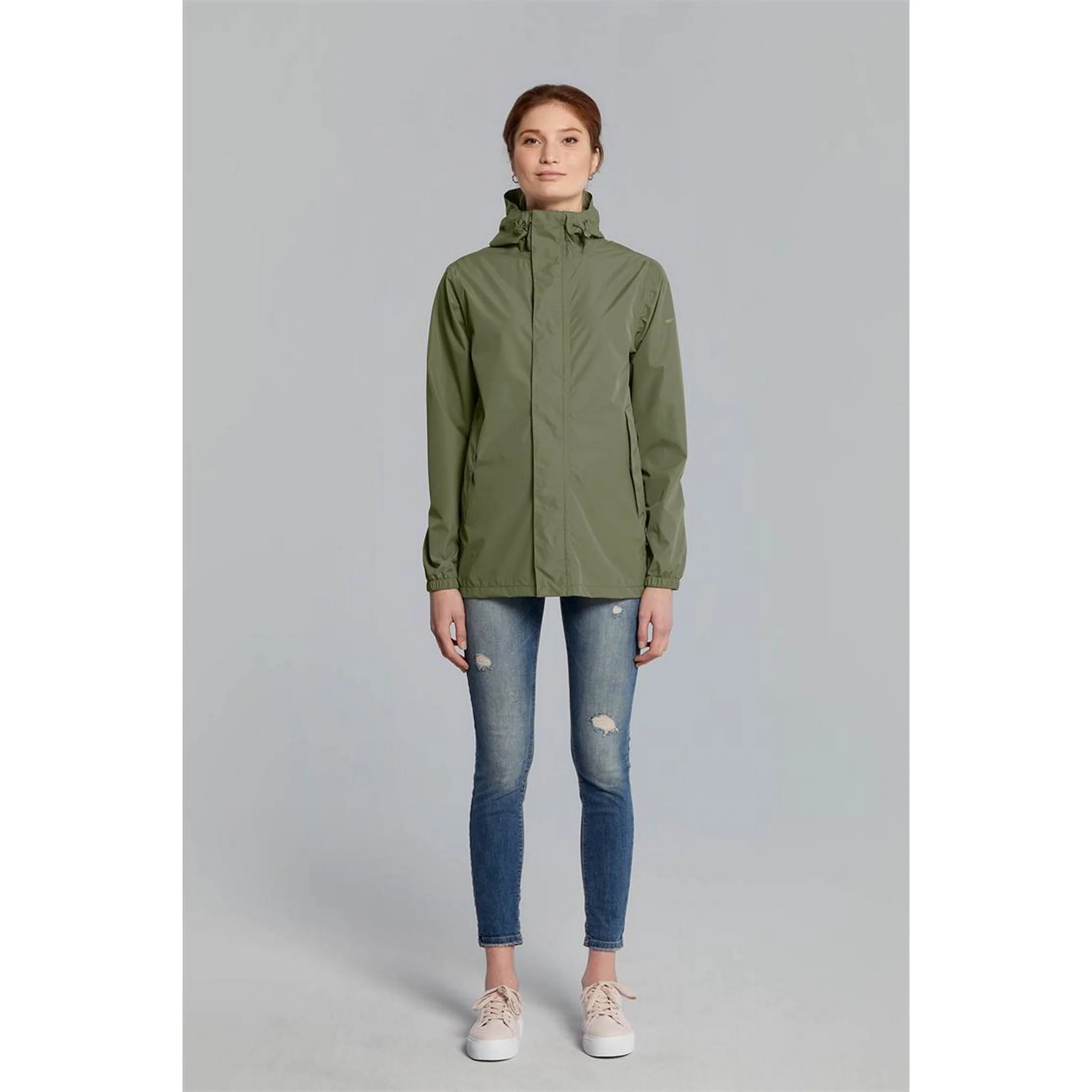 Basil Hoga Unisex Bicycle Rain Jacket Olive Green - Image 4