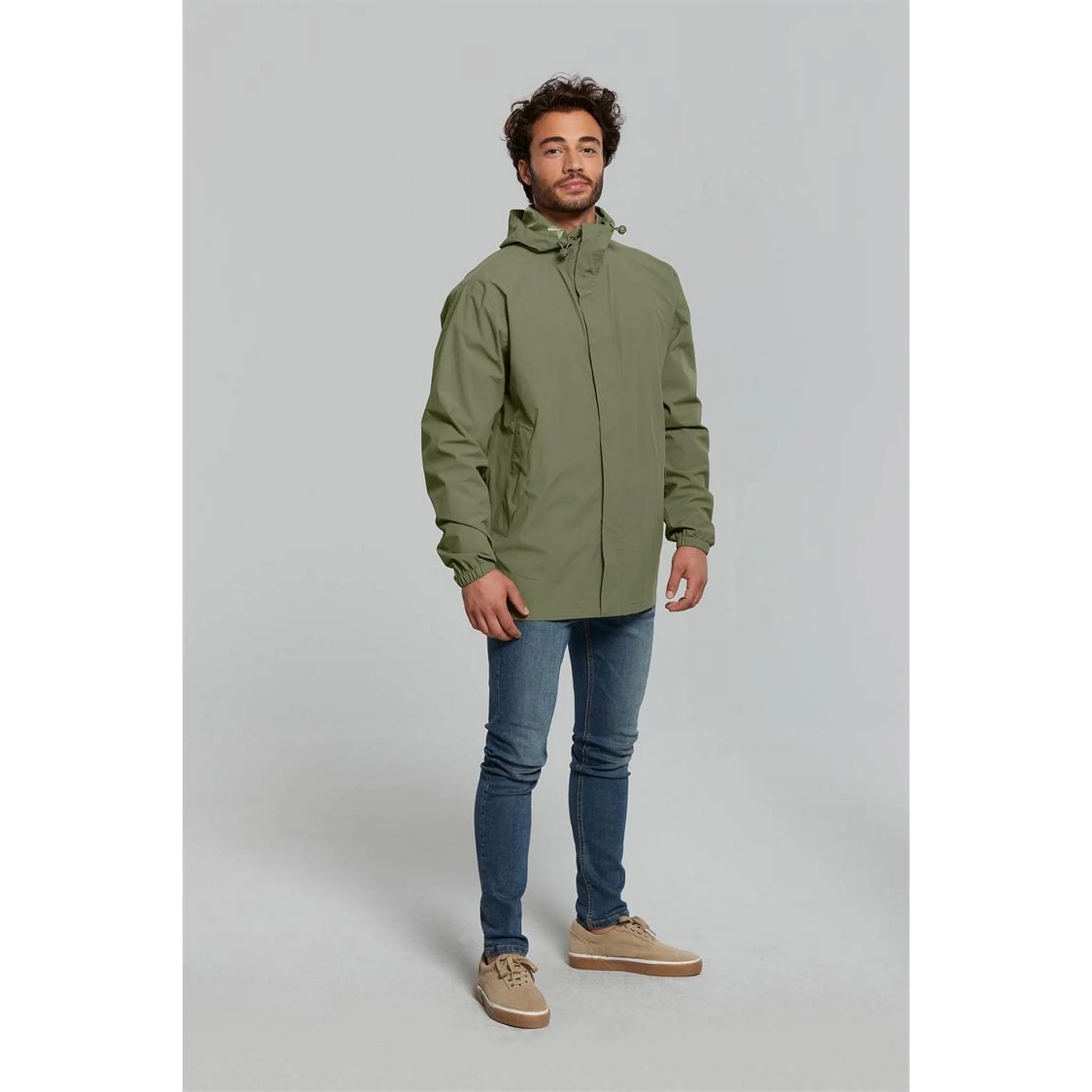 Basil Hoga Unisex Bicycle Rain Jacket Olive Green - Image 6