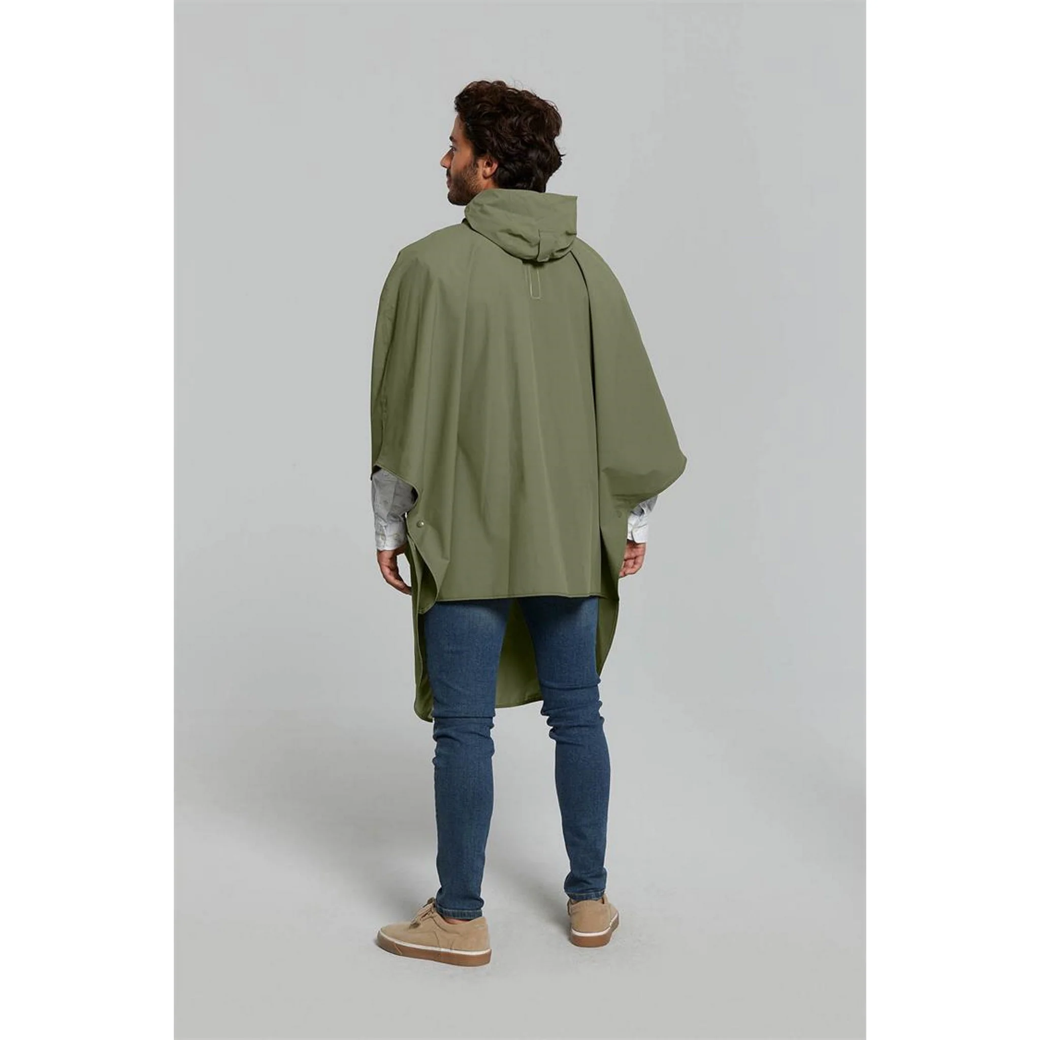 Basil Hoga Unisex Bicycle Rain Poncho Olive Green One Size - Image 5